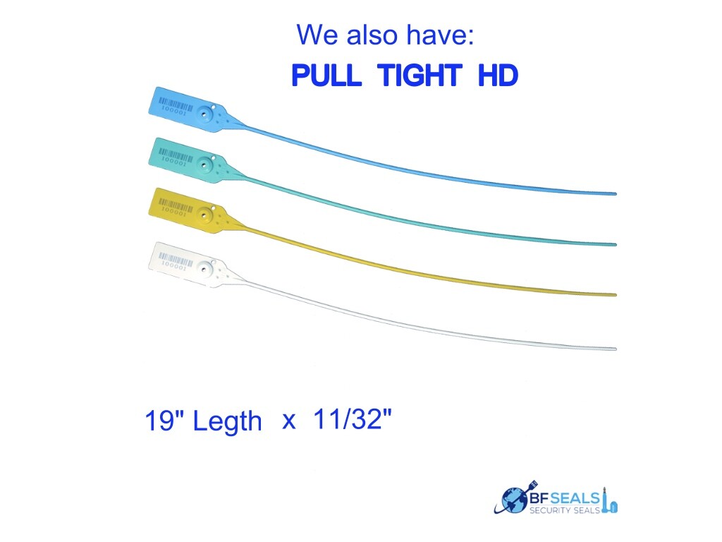 Plastic Seal DE, 200 pcs, 16" Numbered, Barcode, Elecgand Yellow color.