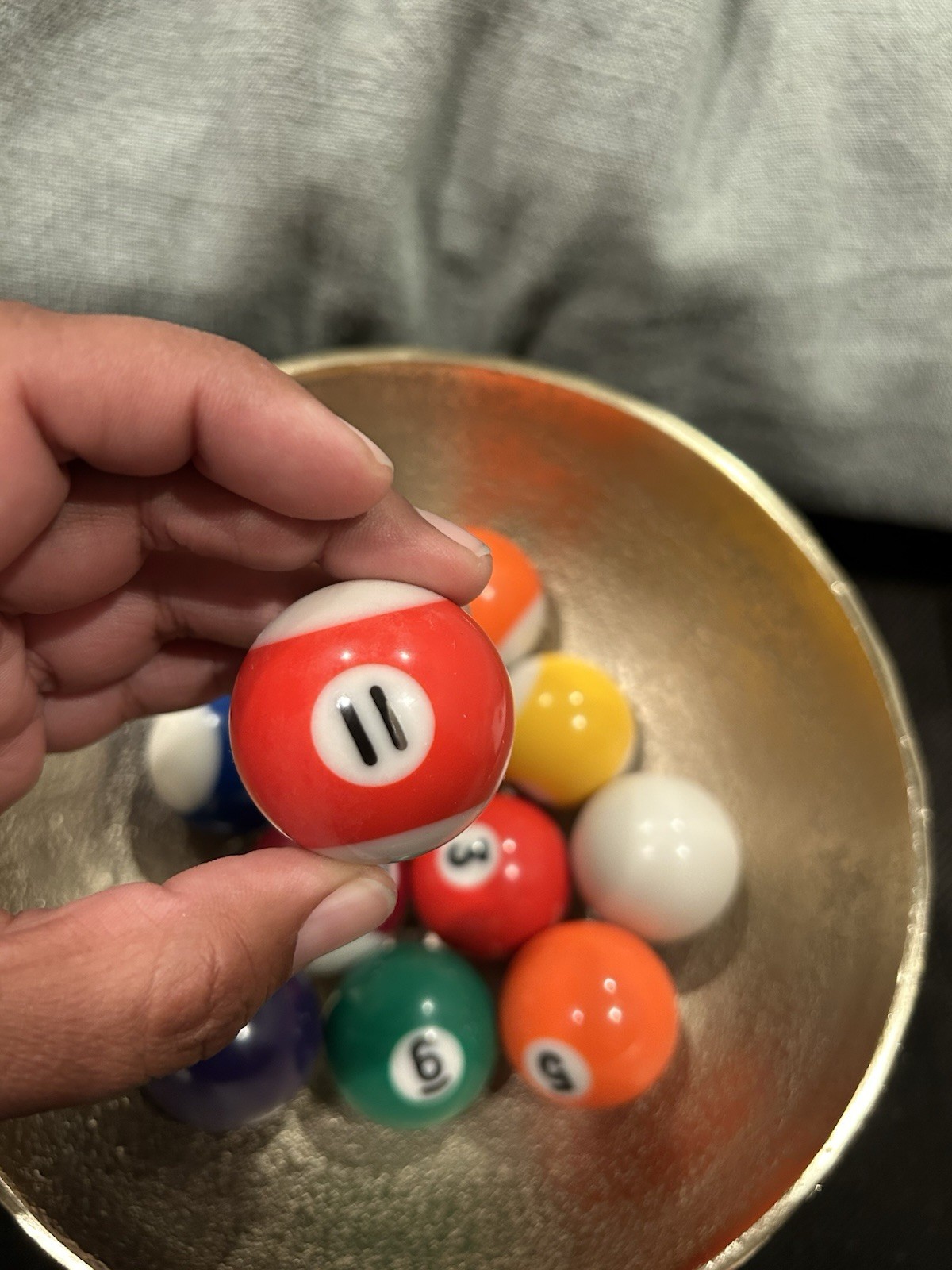 Mini Pool Balls (12 Count) Missing #7,8,12,14
