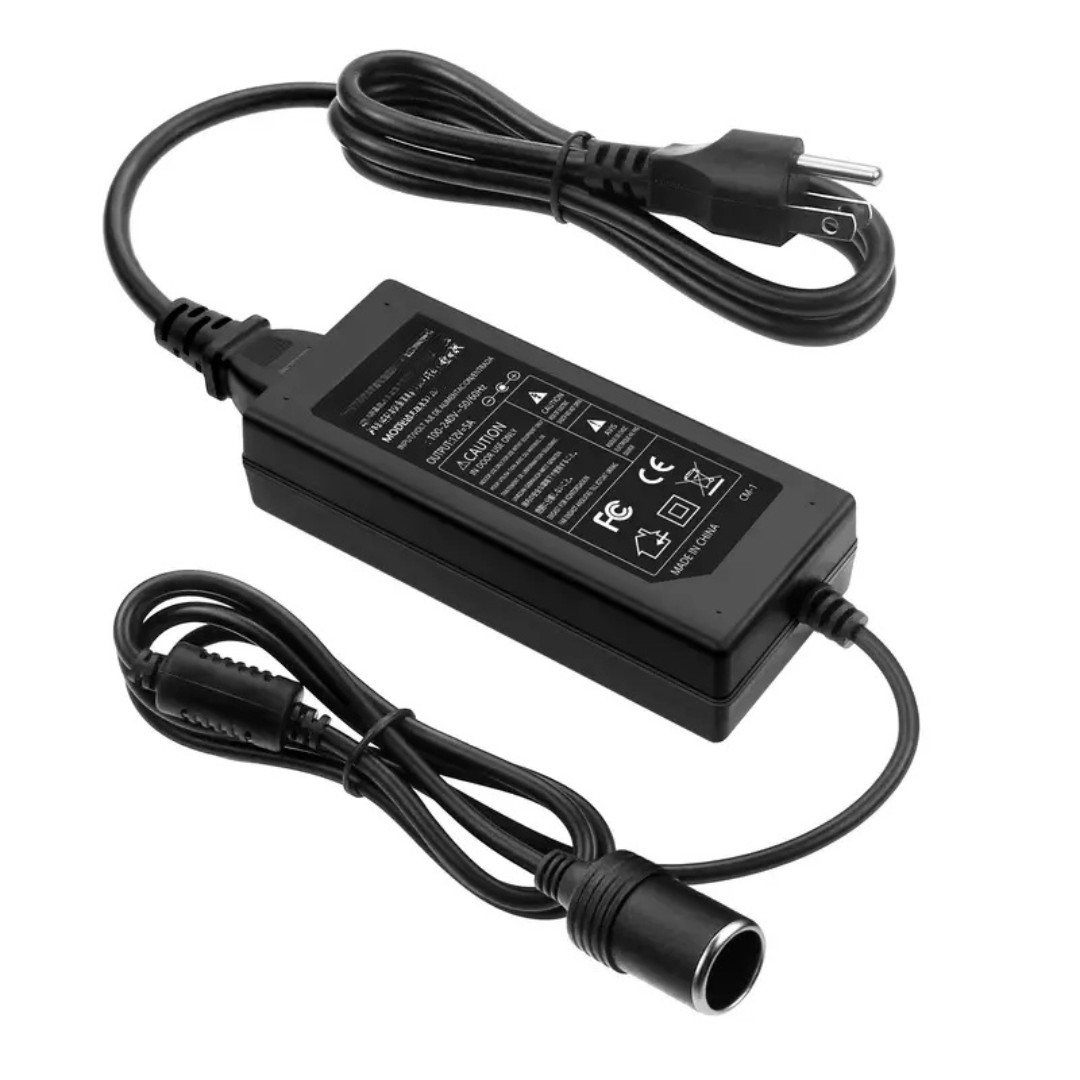 12V DC Car Cigarette Lighter Adapter Power Inverter, 120W AC to DC Converter