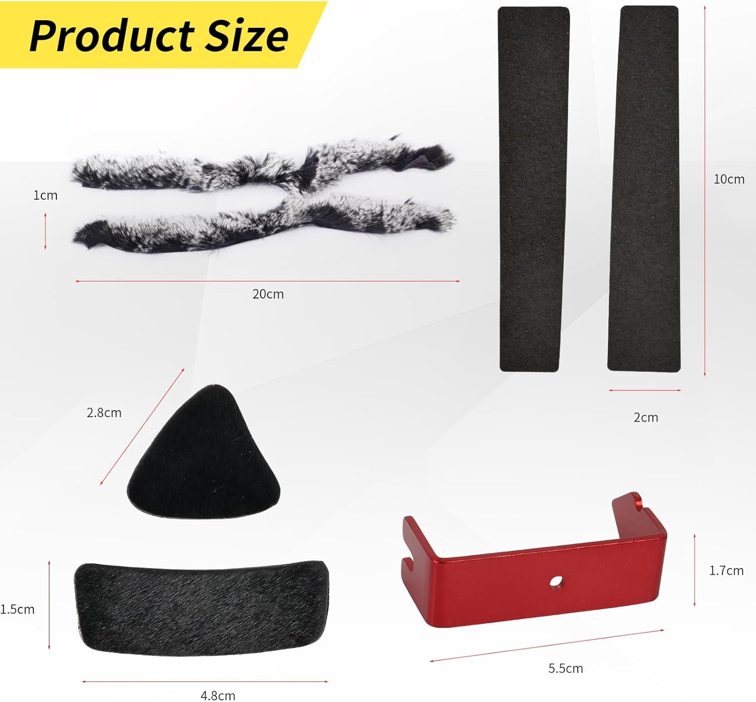 Recurve Bow String Silencers Kit with Limb Dampeners, Fur Arrow Rest & Splitter