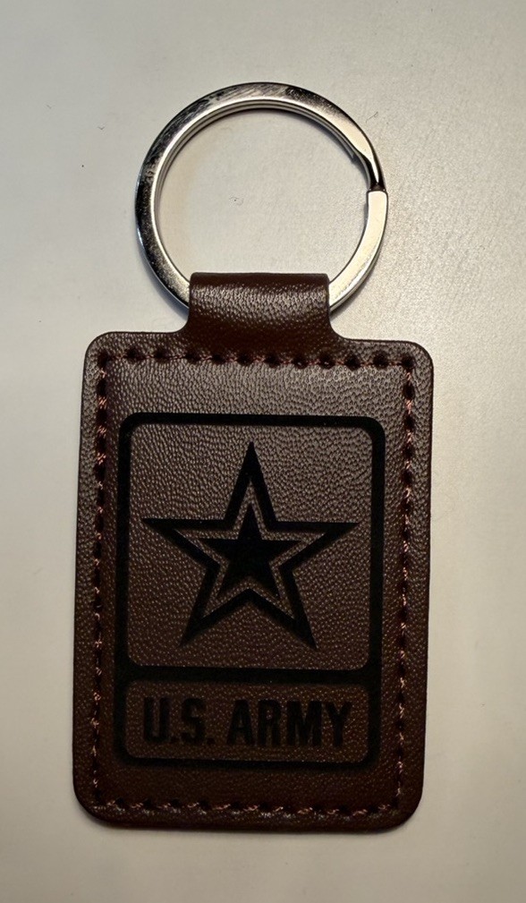 United States Army Keychain Custom Leatherette