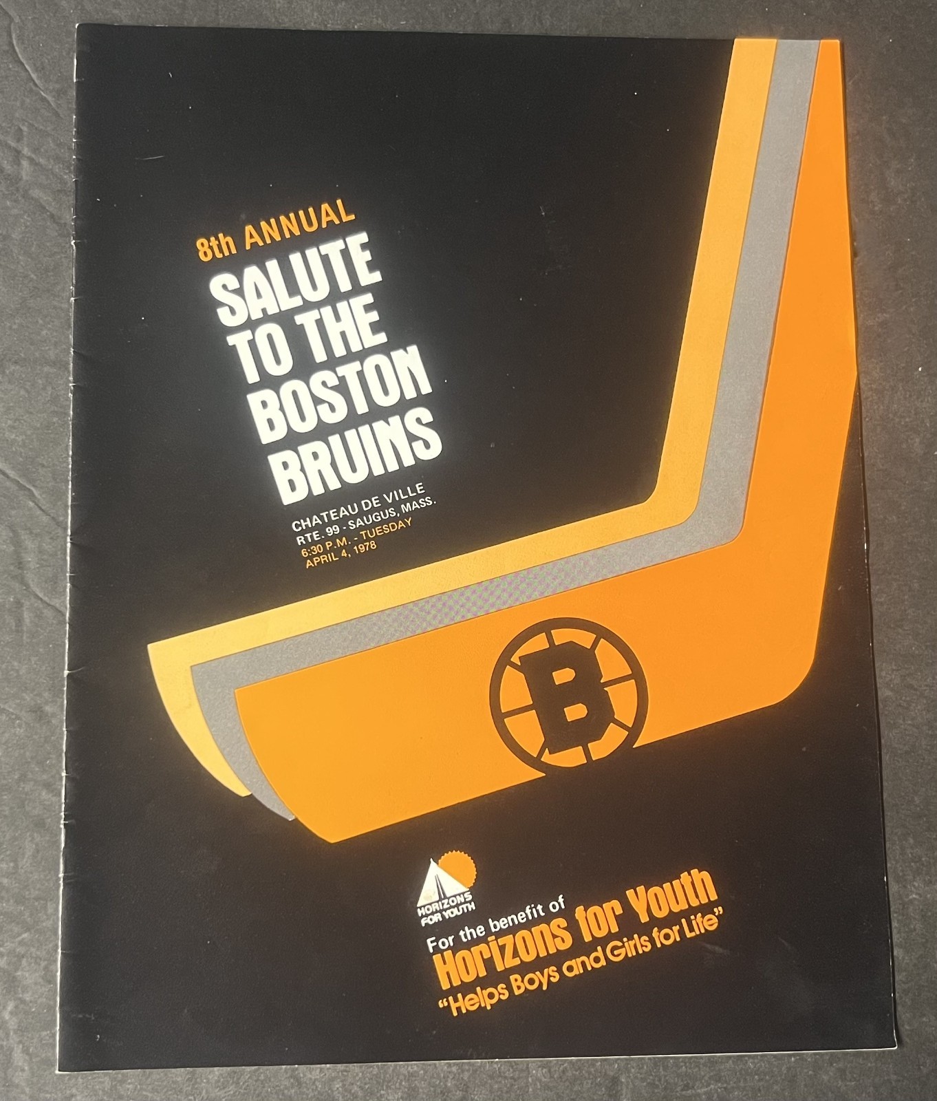 8th Annual Salute to the Boston Bruins (Chateau De Ville, Saugus) April 4, 1978