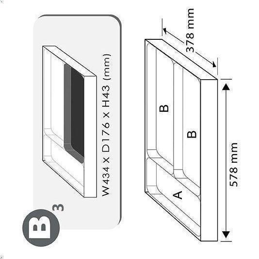TOPTUL 0XTGAAT1602 Trolley Tool Insert