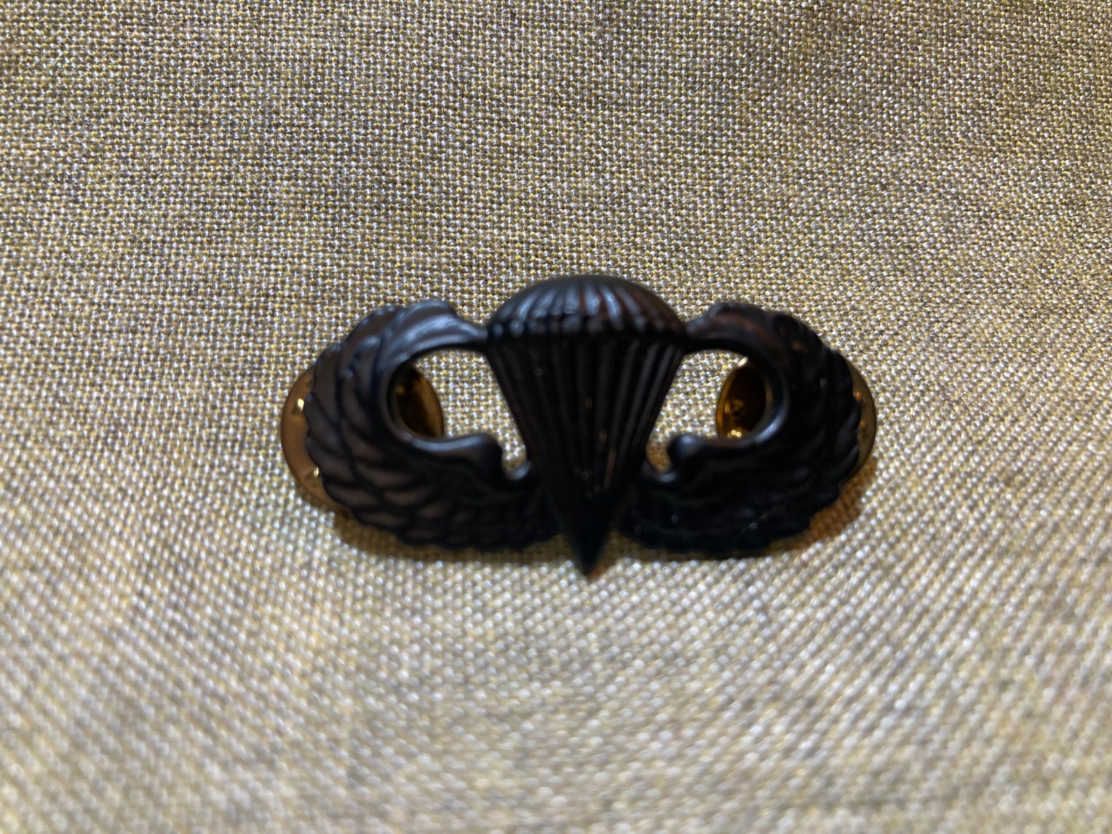 US Army Parachutist Metal Badge Basic Jump Wings Black