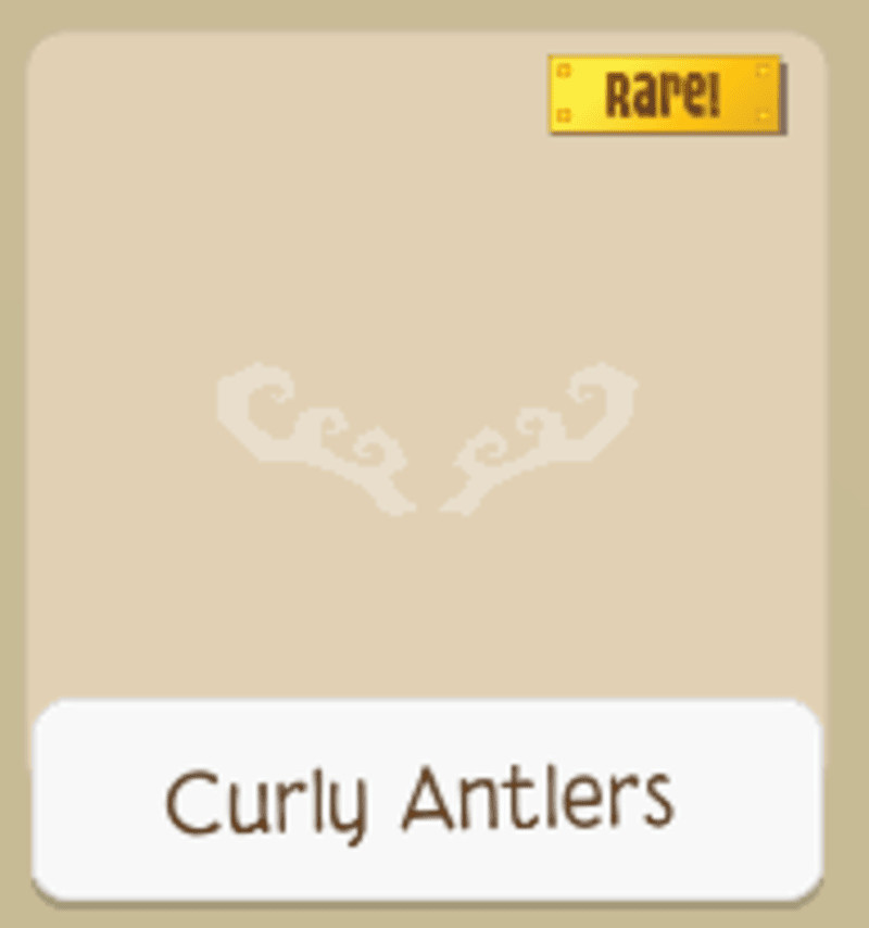 Animal Jam Play Wild White Curly Antlers (Description)