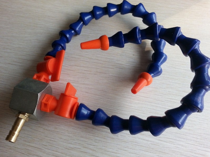 New Dual Coolant 1/4" Hose With Valve On Magnetic Base for Milling