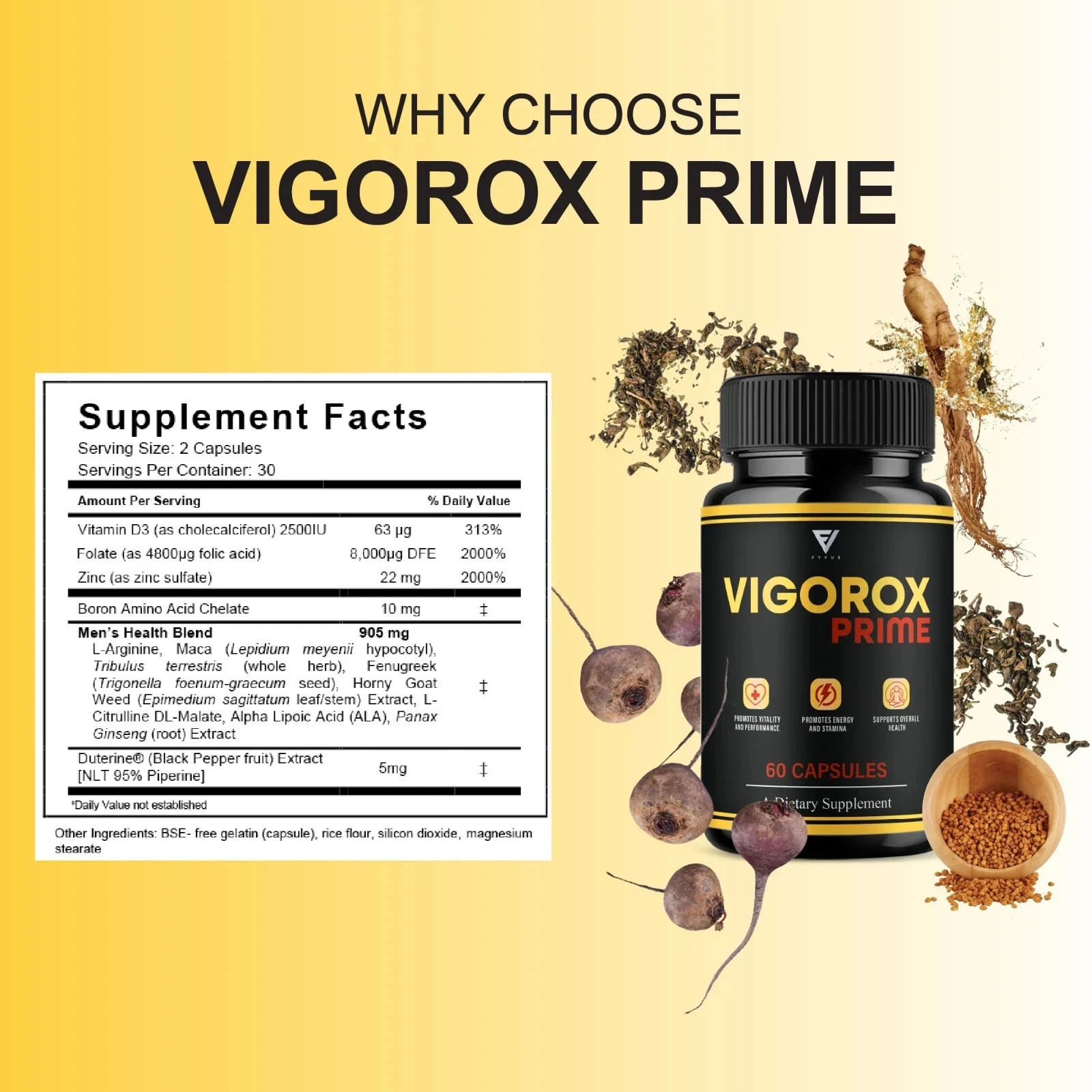 (6 Pack) Vigorox Prime Max Performance Supplement, VigoroxPrime Capsules