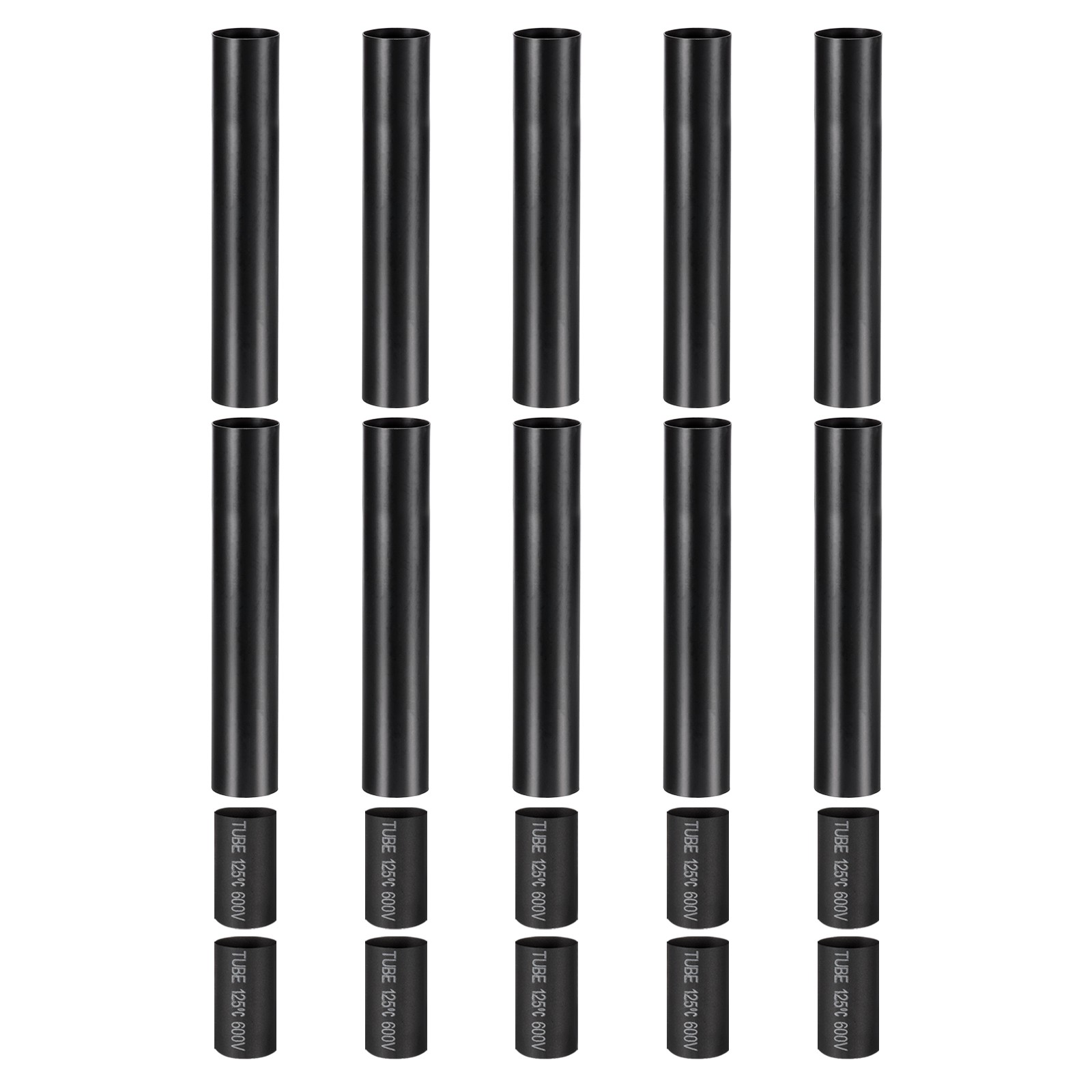 10Pcs 5" Tall Metal E12 Candle Covers Sleeves, Black