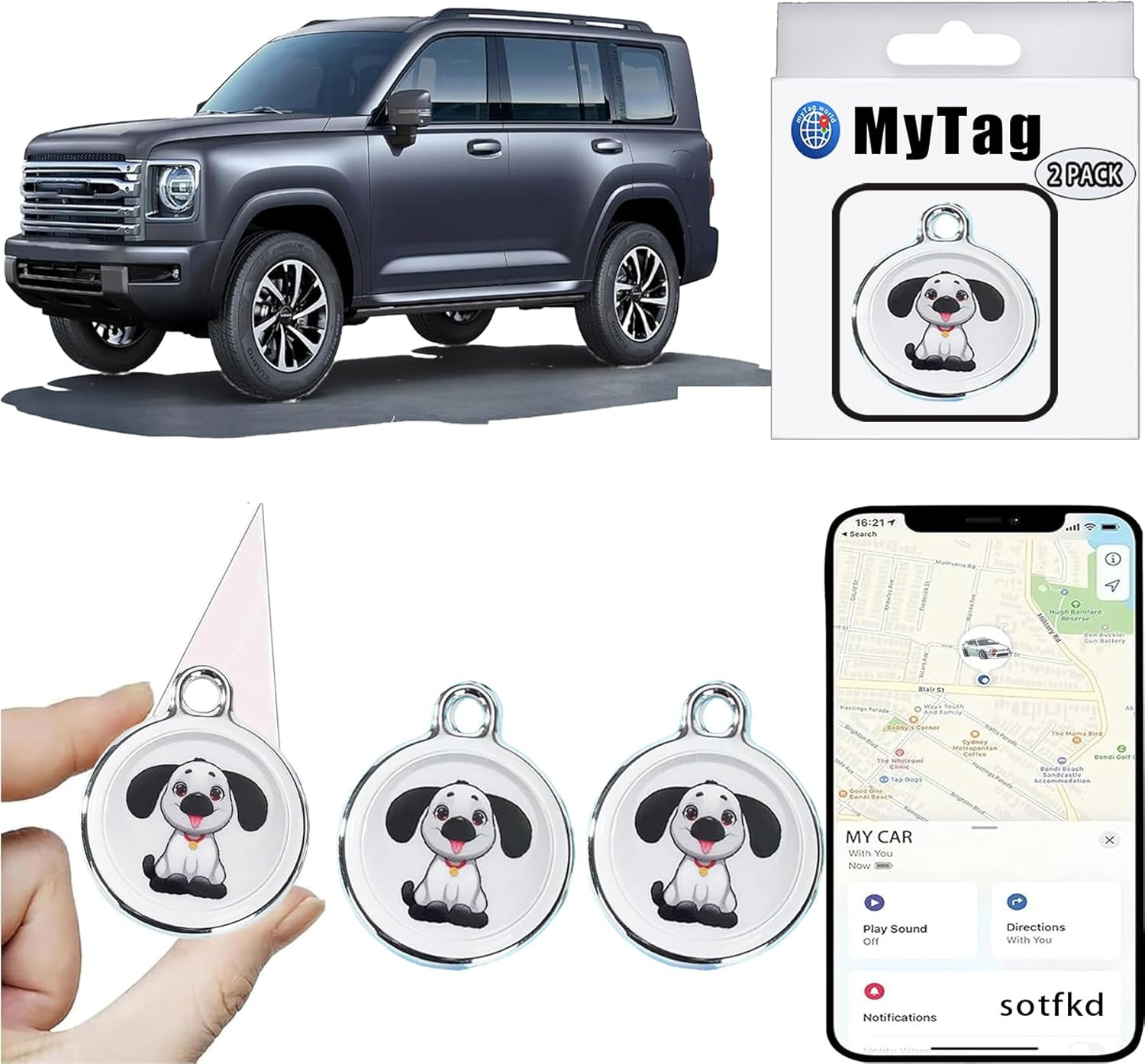 2 Pack GPS Tracker for Vehicles,Tracker Device for Vehicles,Car GPS Tracker | Tr
