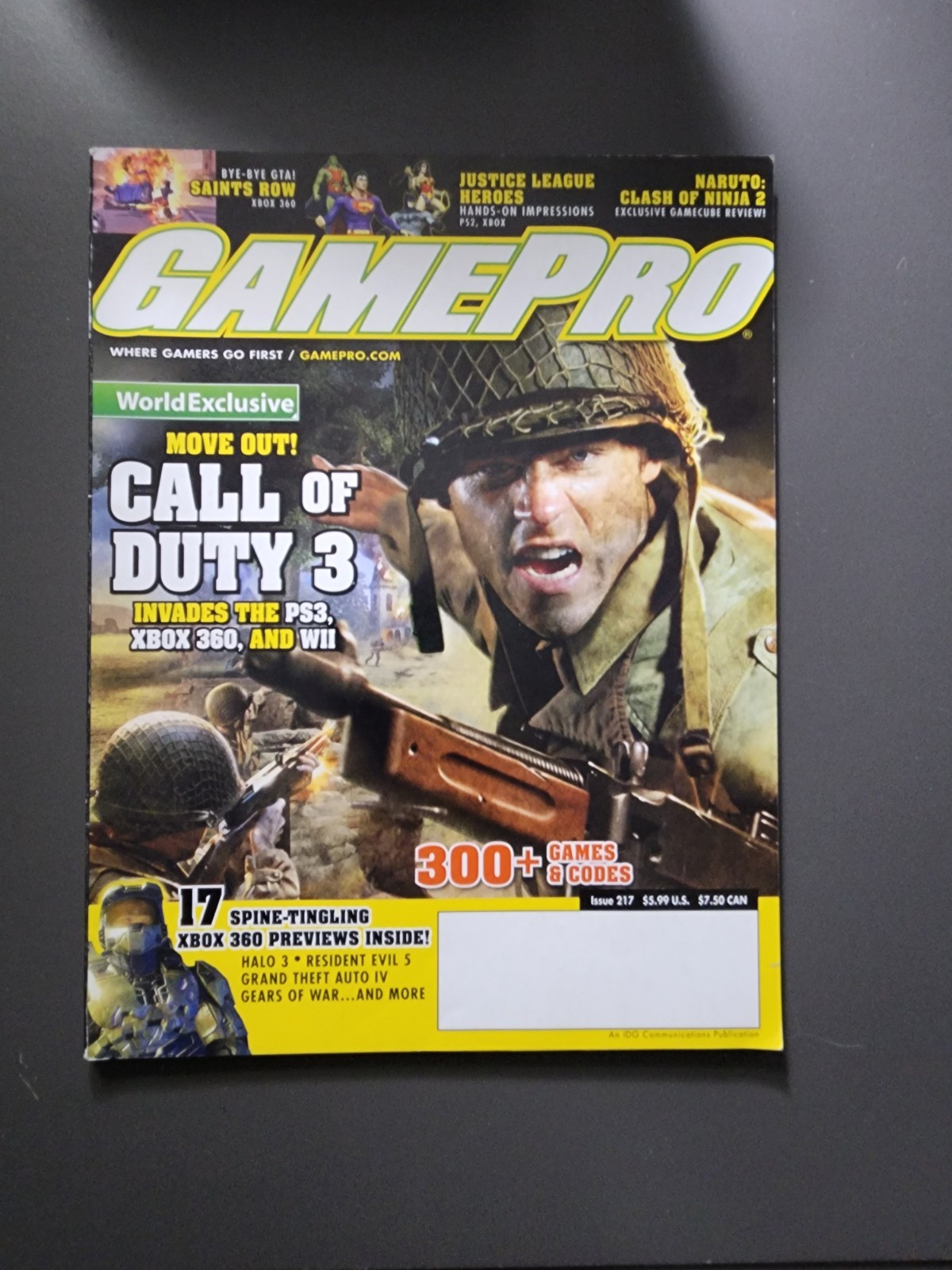 GamePro Magazine Call Of Duty 3 Issue#217 October 2006 NO ADDRESS ON LABEL/COVER