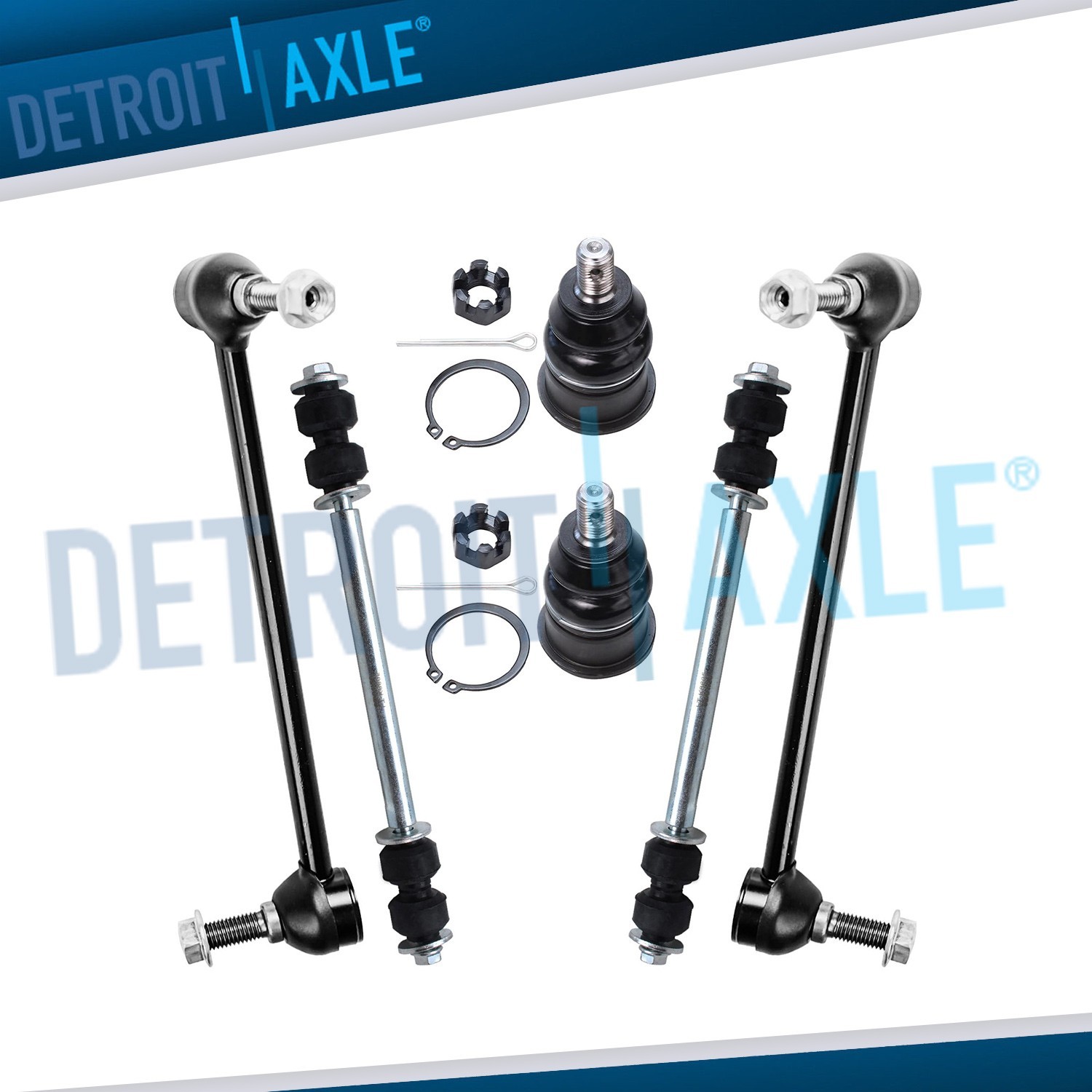 Front & Rear Sway Bars Lower Ball Joints for 1996-2005 Ford Taurus Mercury Sable