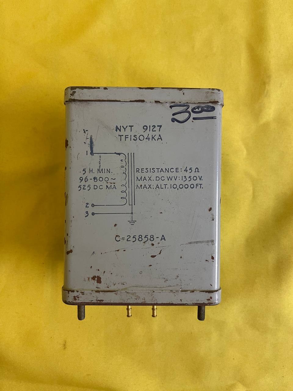 NYT 9127 5H 45 Ohm DC Choke Reactor C-25858-A Vintage Electronic Component RE