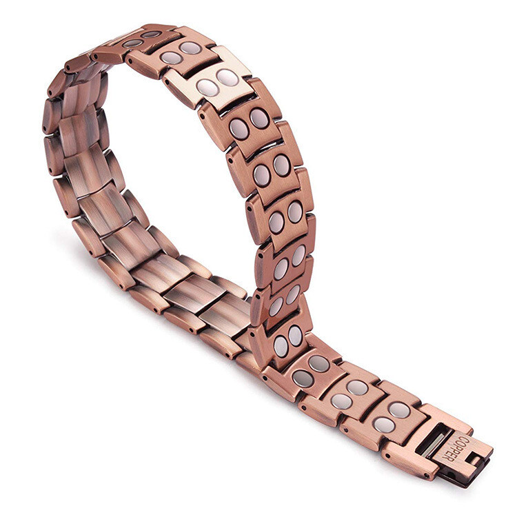 Men's Copper Magnetic Bracelet Solid Copper Bangle Adjustable Jewelry Gifts
