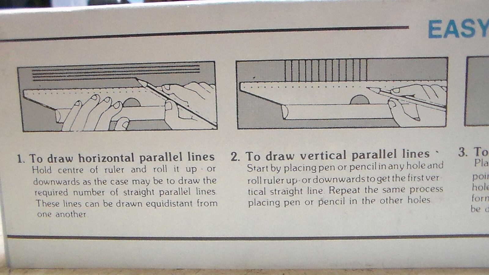 Rolling Ruler S-1935 Horizontal & Vertical Parallel Lines, Circles, Arcs, Angles