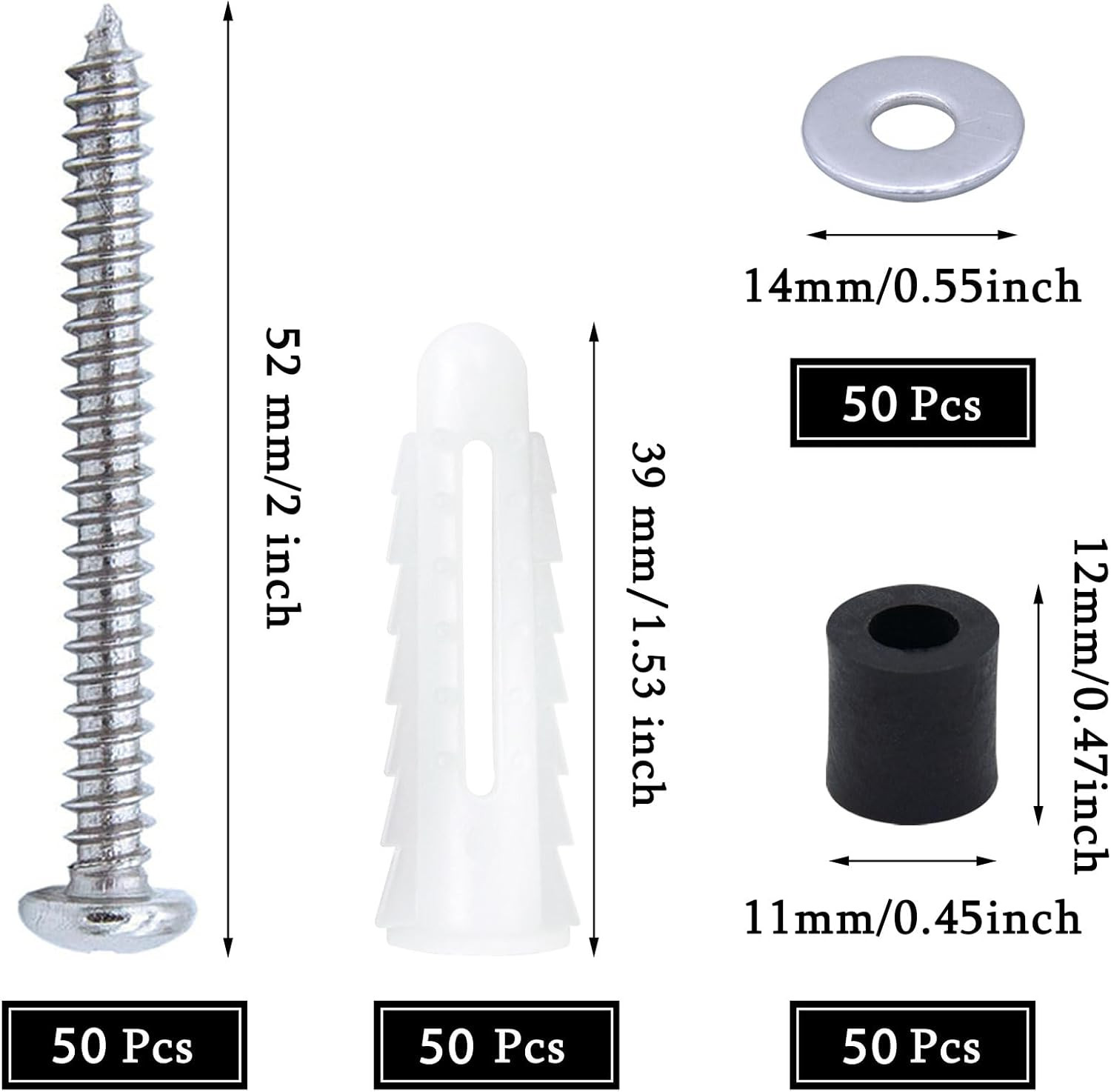 200 Pieces Pegboard Mounting Kit Wall Peg Boards Installation Accessories Pegboa