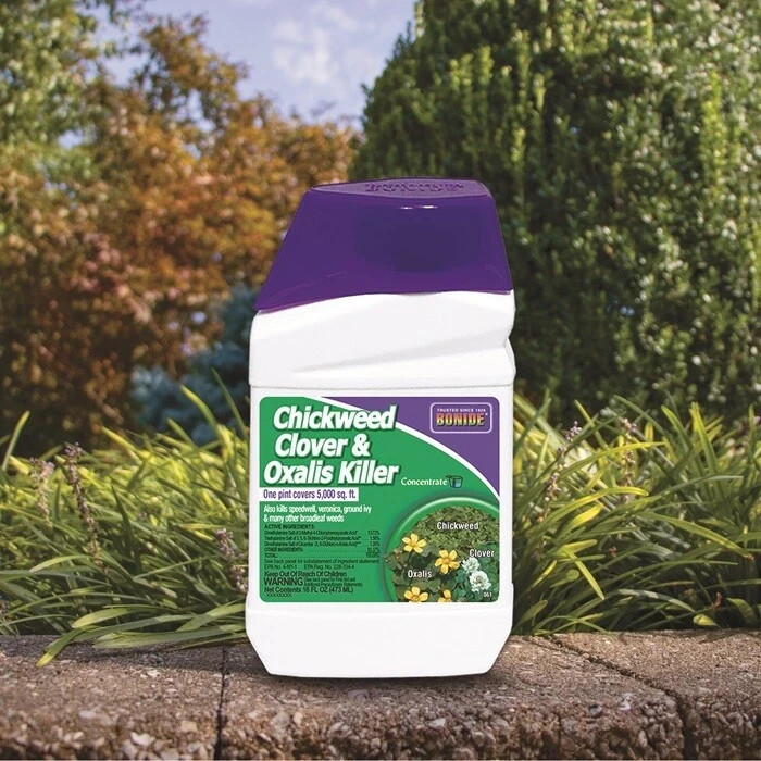 Bonide Chickweed, Clover and Oxalis Killer, 16 oz Concentrate, Controls Weeds