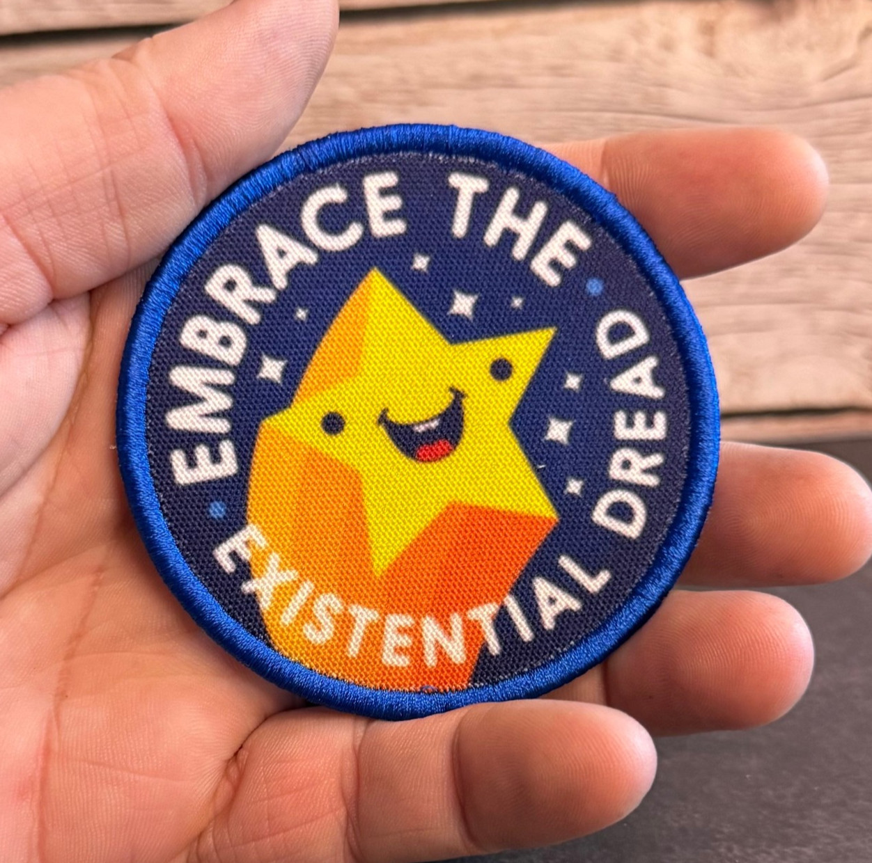 Embrace the Existential Dread Morale Patch, 3" | VELCRO® Brand Hook Fastener