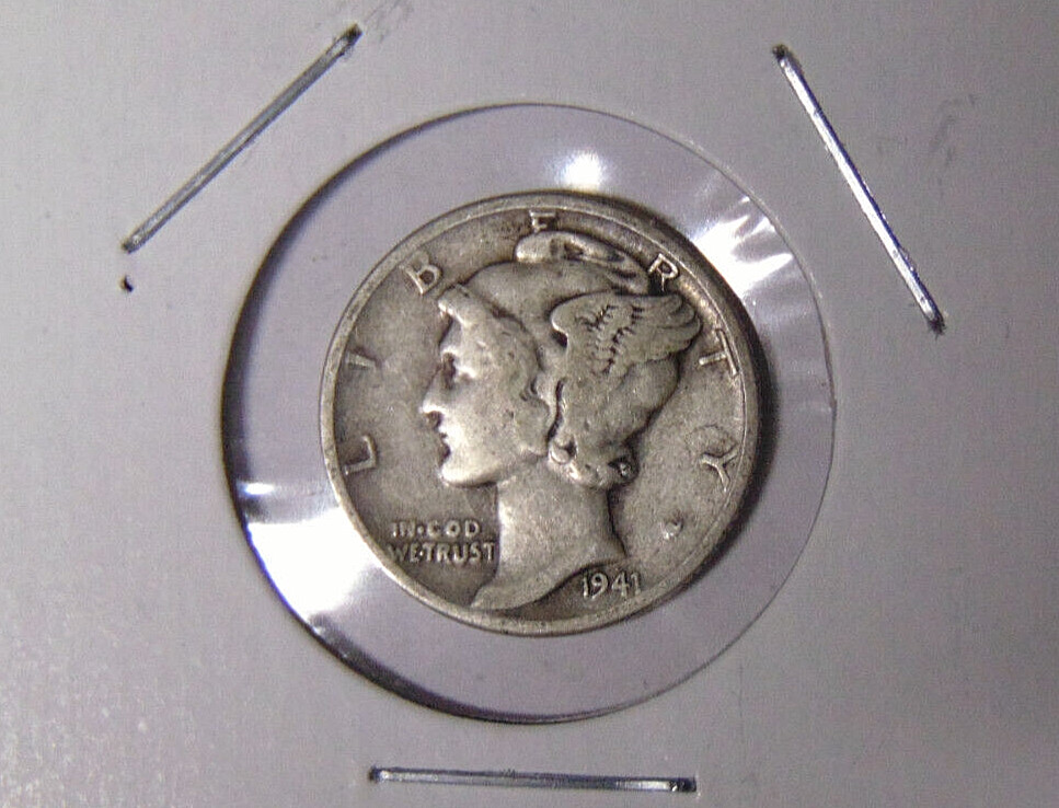 1941-P Mercury Silver Dime Fine Philadelphia Mint (102822)