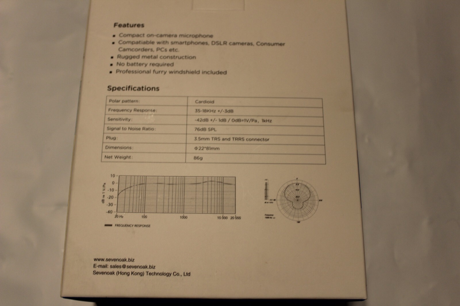 SEVENOAK BY-MM1 UNIVERSAL Cardioid Microphone (B179)