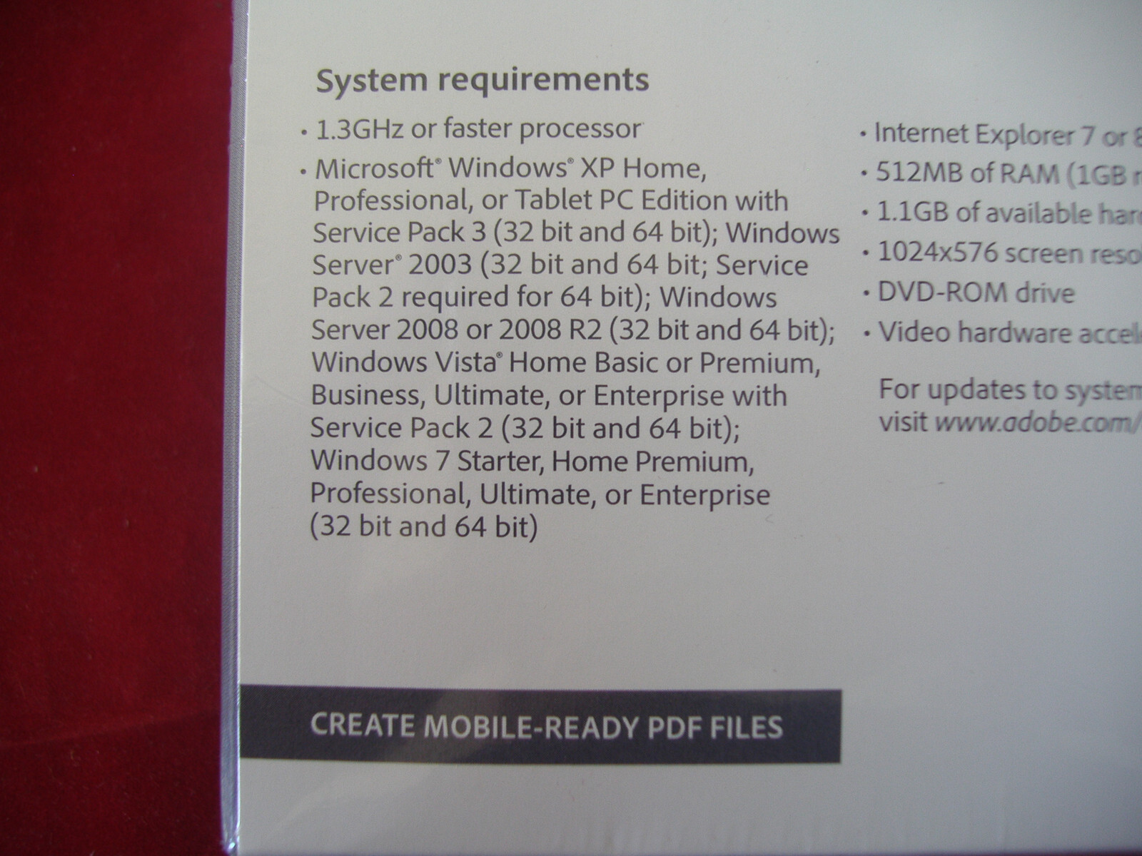 Adobe Acrobat X 10 Standard Full Version for Windows Licensed for 2 PCs=SEALED=