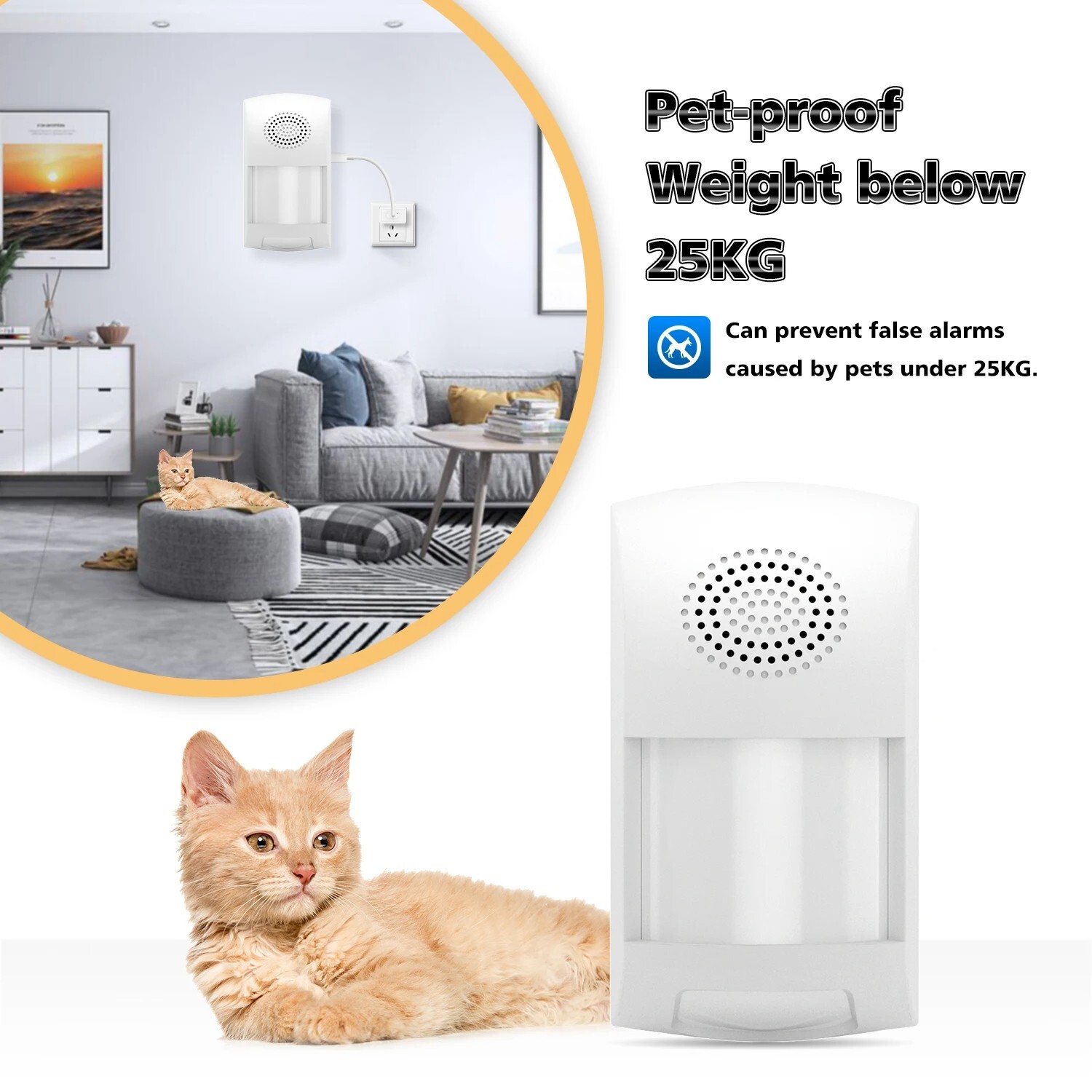 Infrared Alarm Security Home Motion Sensor Anti Theft Detector Wireless LED APP