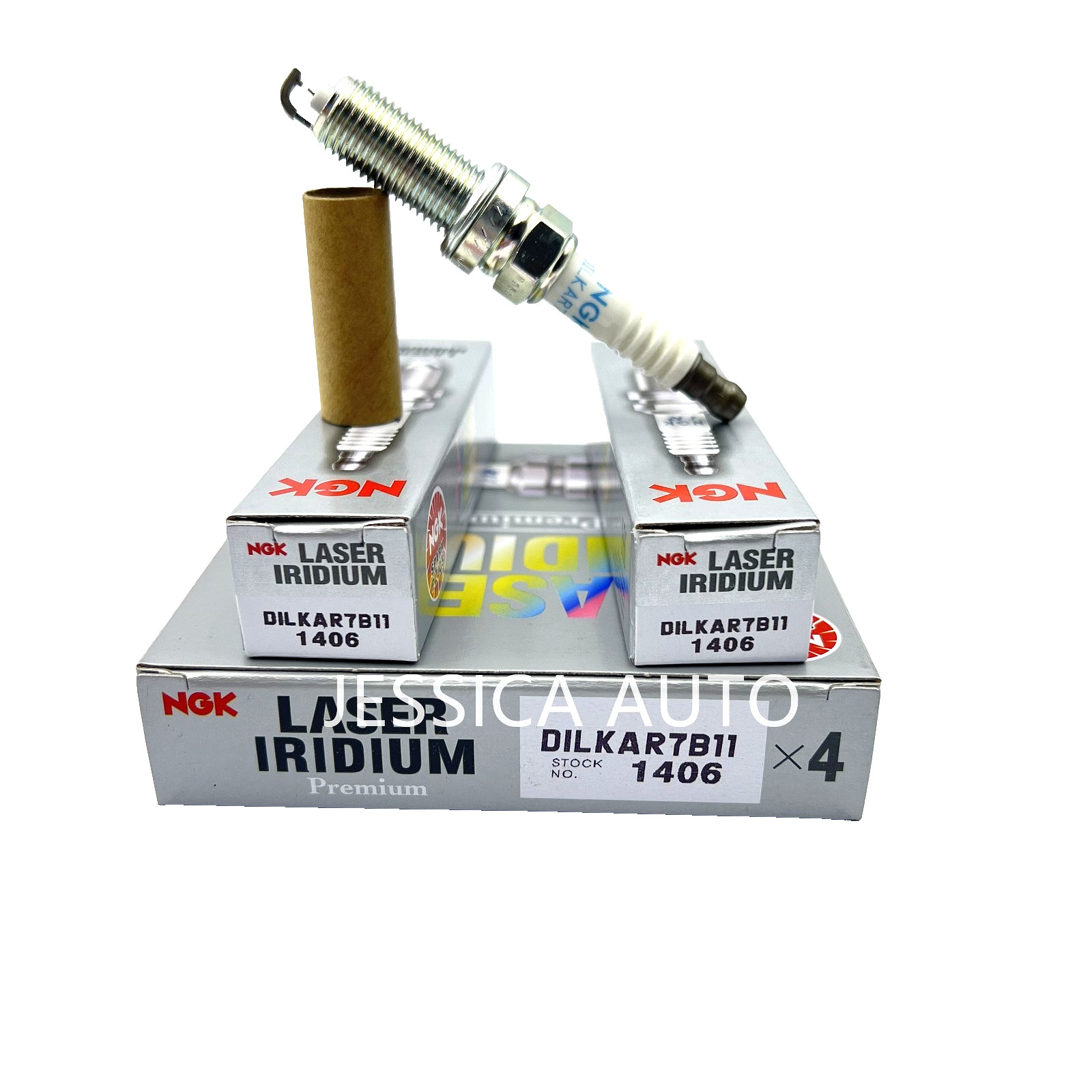 6 Pack NGK V-Power 1406 Spark Plugs DILKAR7B11 ps