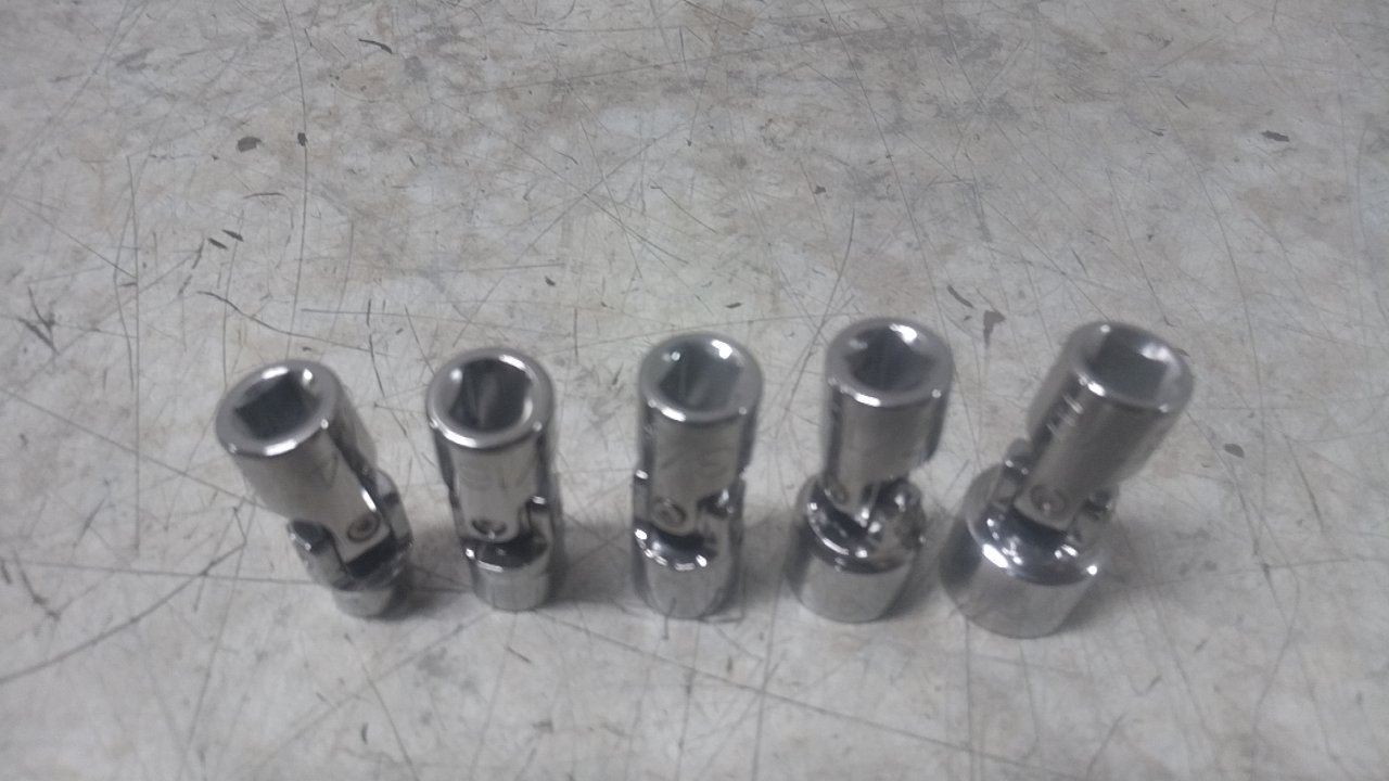 Wright Tool 207 5 Pc 1/4 to 1/2 In Socket Size 12 Point Flex Socket Set