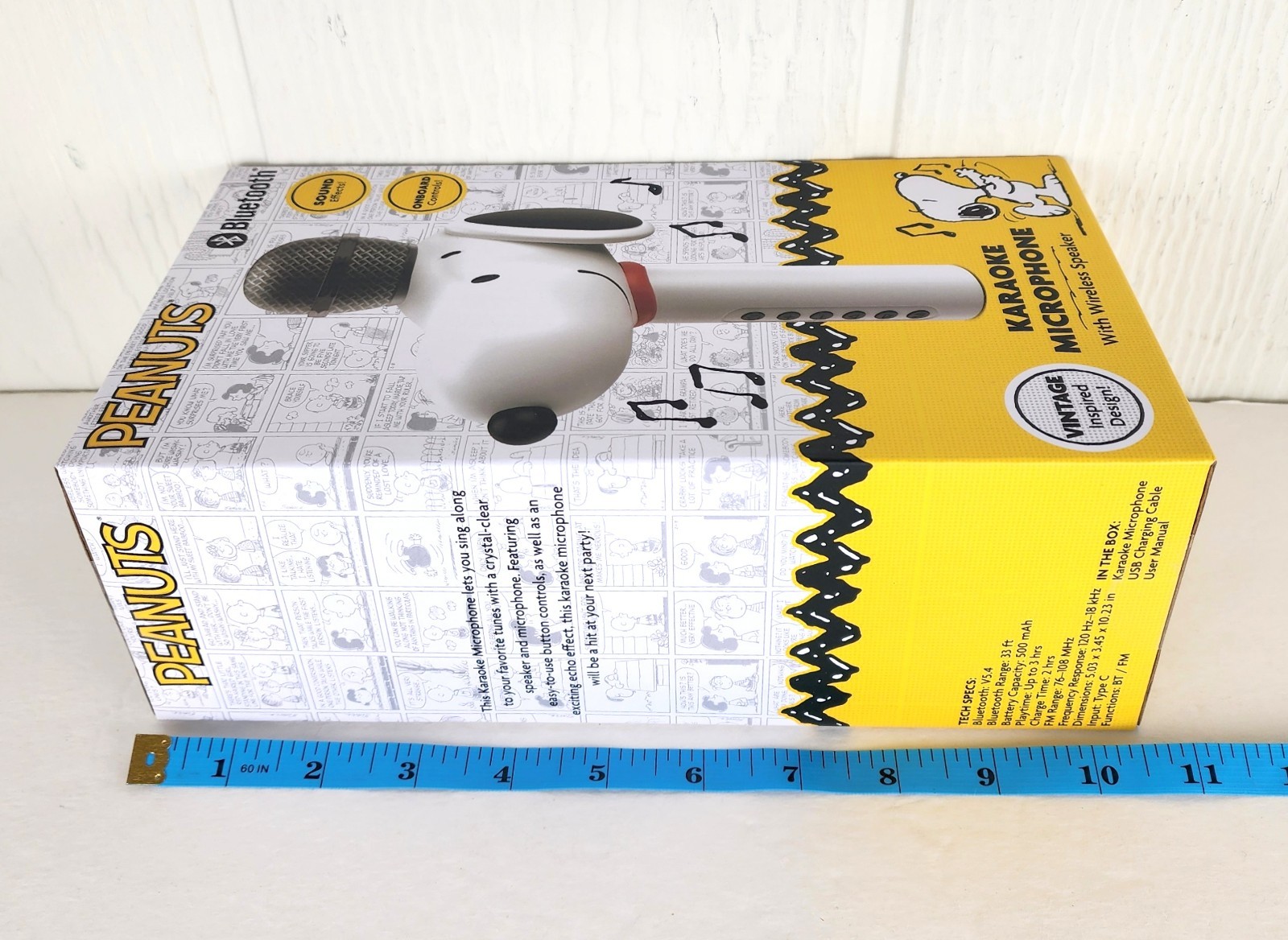 Peanuts Snoopy Bluetooth Karaoke Microphone Wireless Speaker New Sealed NIB