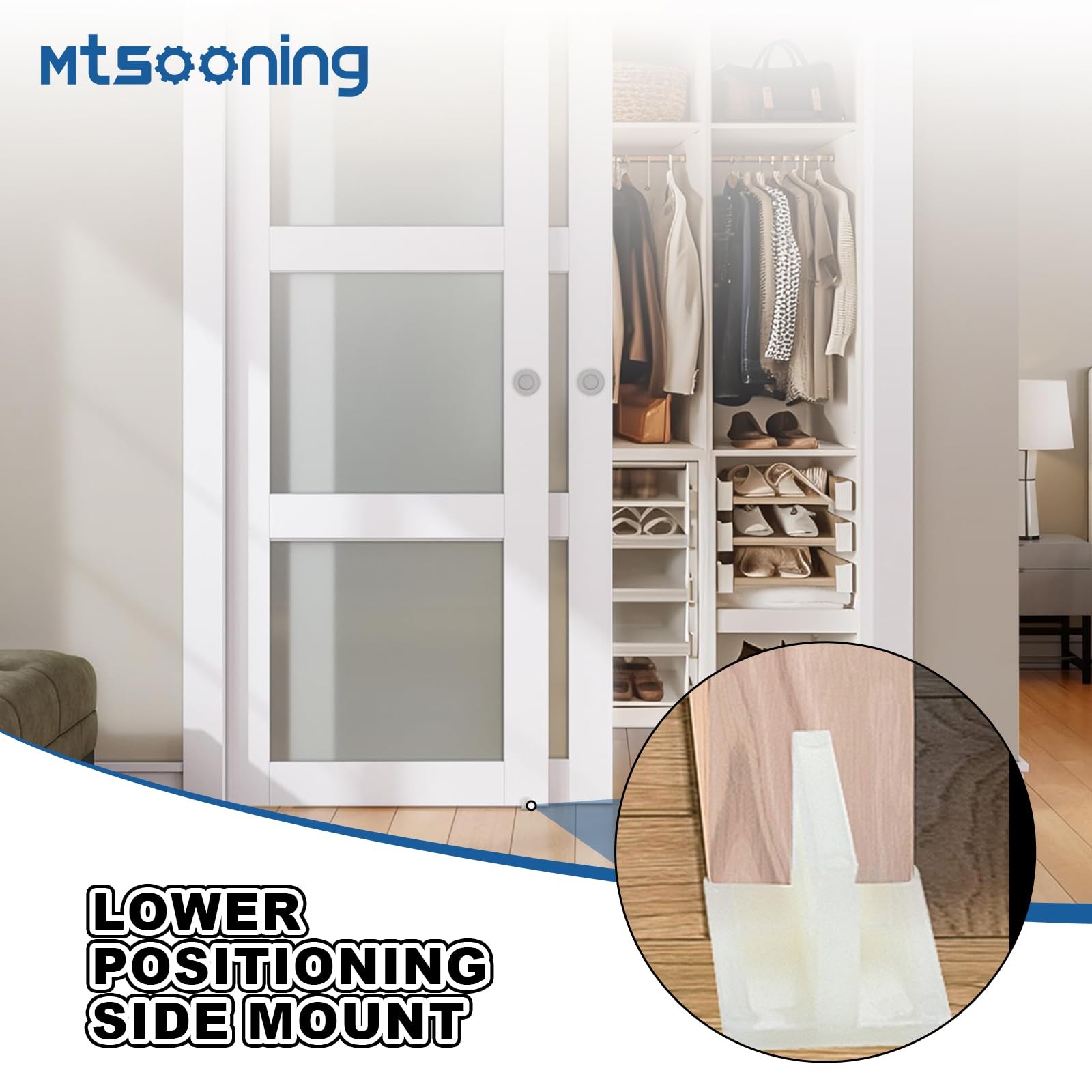 Mtsooning Pocket Door Top Hanger Rollers, 2 Pack Sliding Wheels...