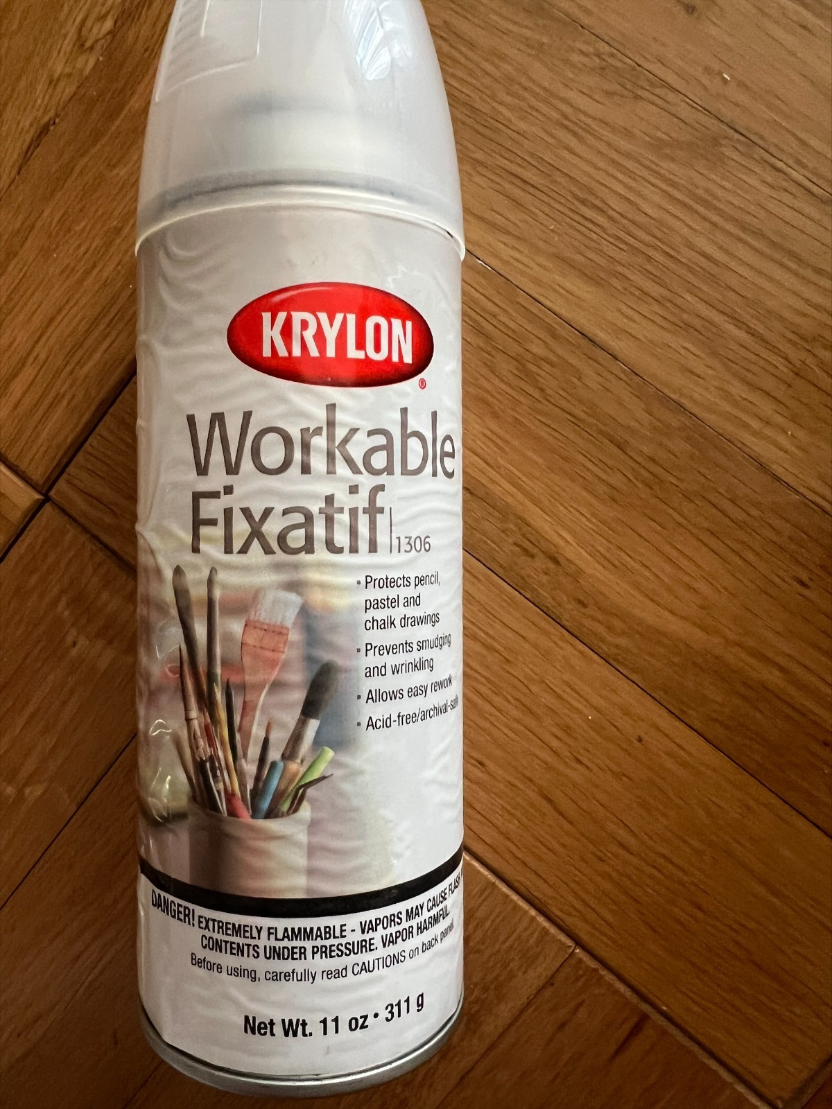 Krylon 1306 / K01306 Workable Fixatif Clear - Non Yellowing - 80% Left