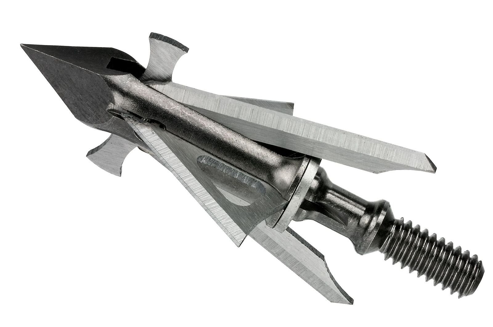 Muzzy Trocar HBX Hybrid 4 Blade Crossbow Broadhead, 100 Grain 100 Gra", Silver