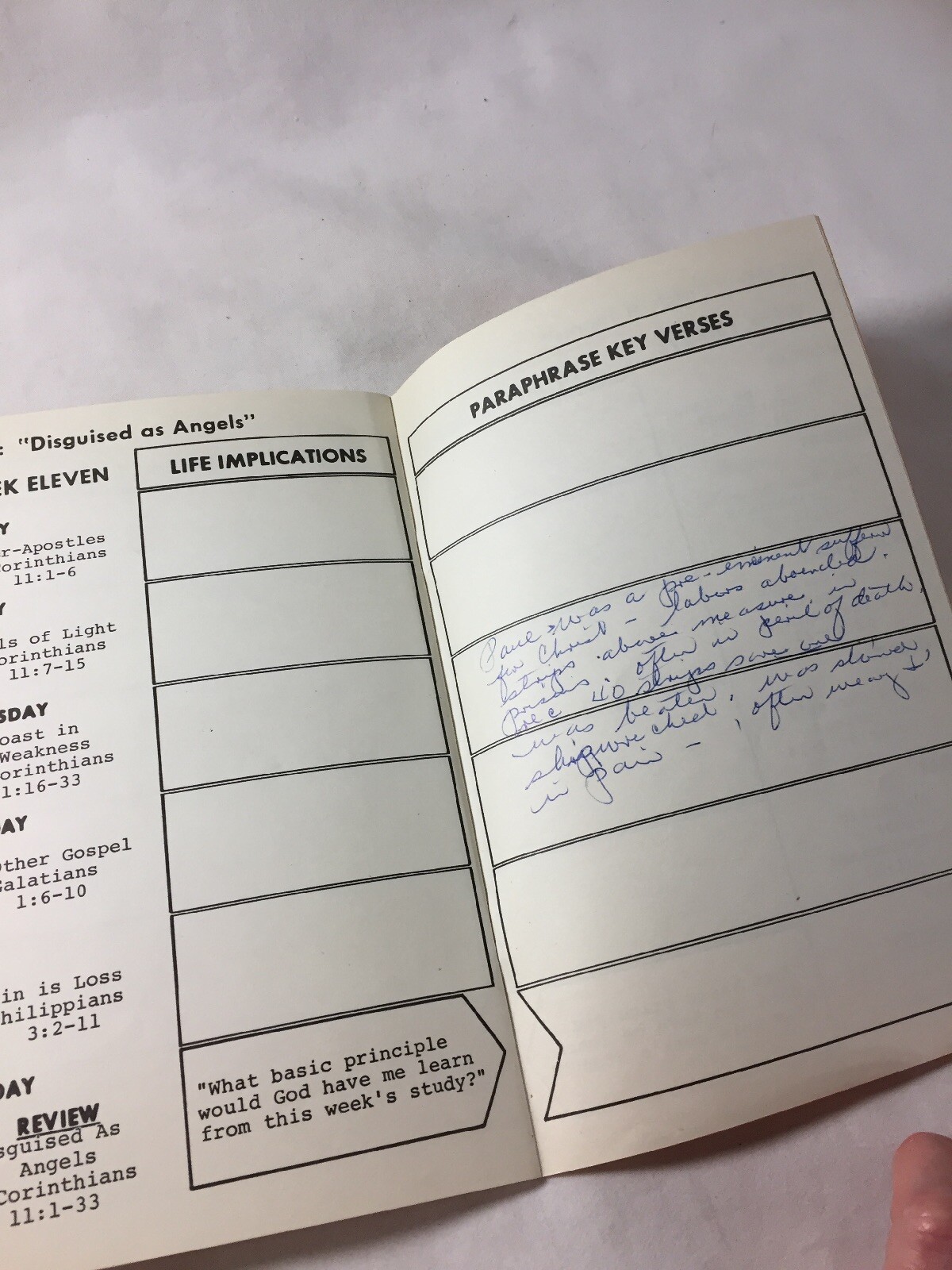 Personal Bible Study Guide, Being HIS Disciple ~ 2 Corinthians ~ Booklet Q10