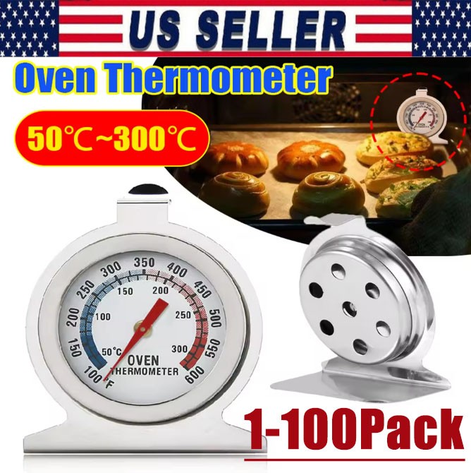 Oven Thermometer Stainless Steel Classic Stand Up Food Meat Temperature Gauge5-1