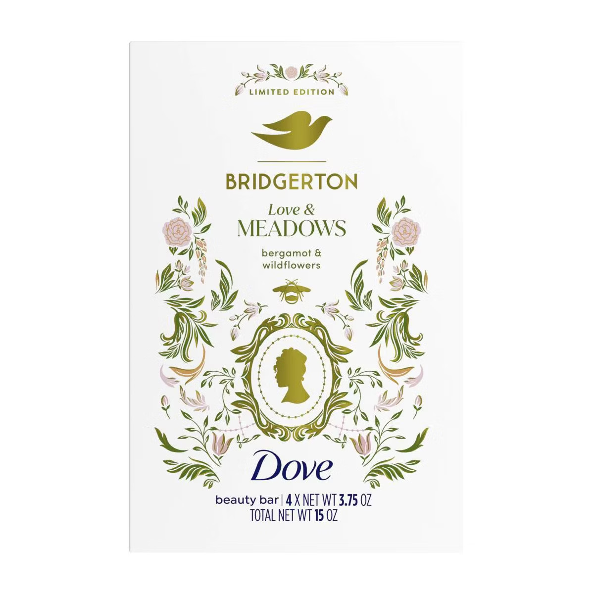 NEW Limited Edition Bridgerton Soap Dove Love & Meadows Bergamot & Wildflowers