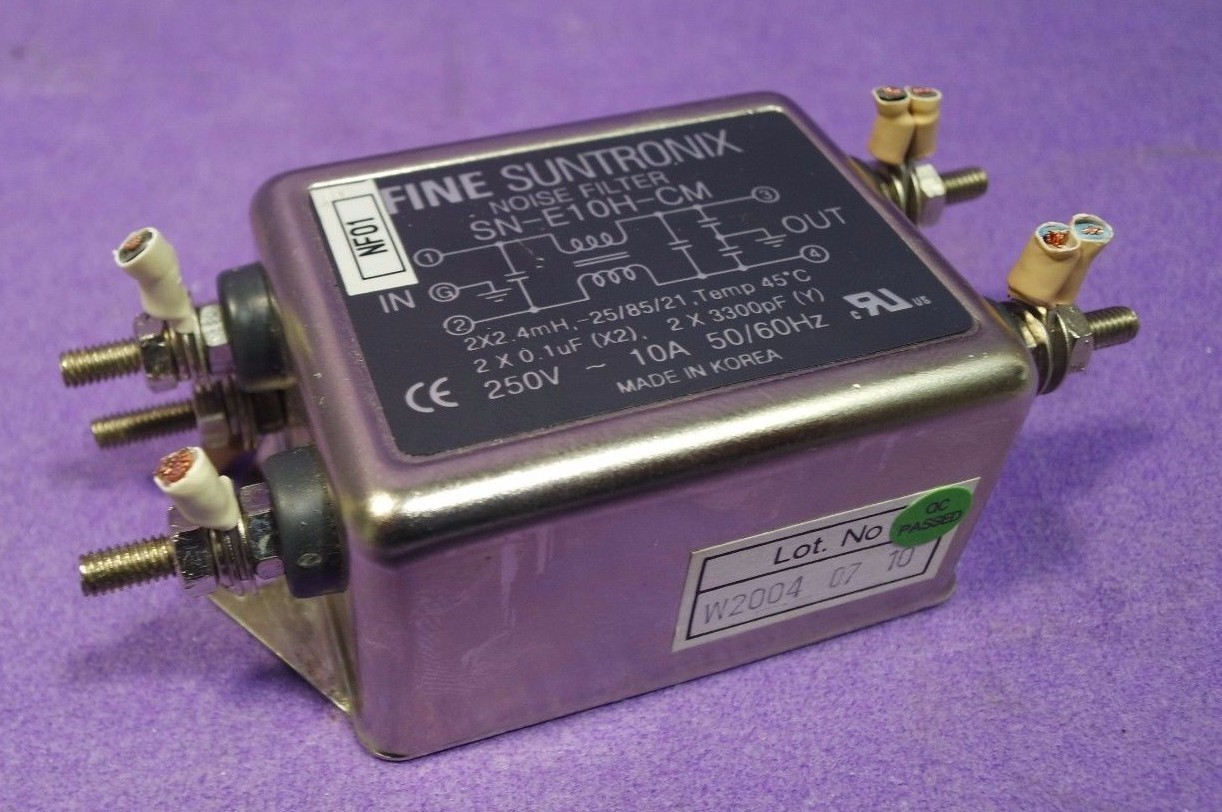 SUNTRONIX SN-E10H-CM Noise Filter 250V~10A 50/60Hz,  USED