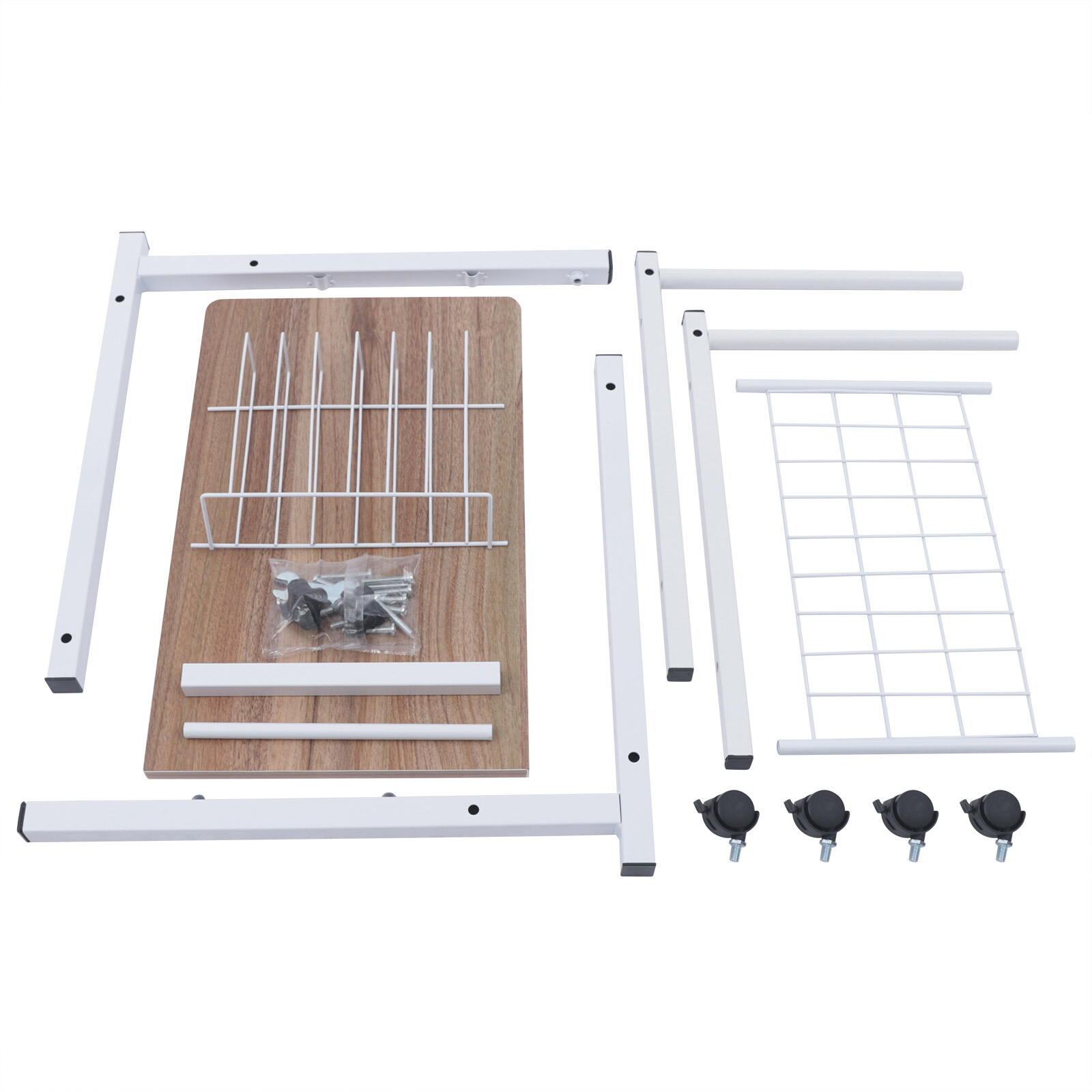 Adjustable Sofa Side Table C-Shaped End Table Laptop Holder Rolling Desk