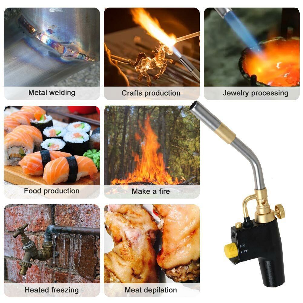 Propane Torch Head Trigger Start Mapp/Map Gas Welding Torch Push Button Igniter