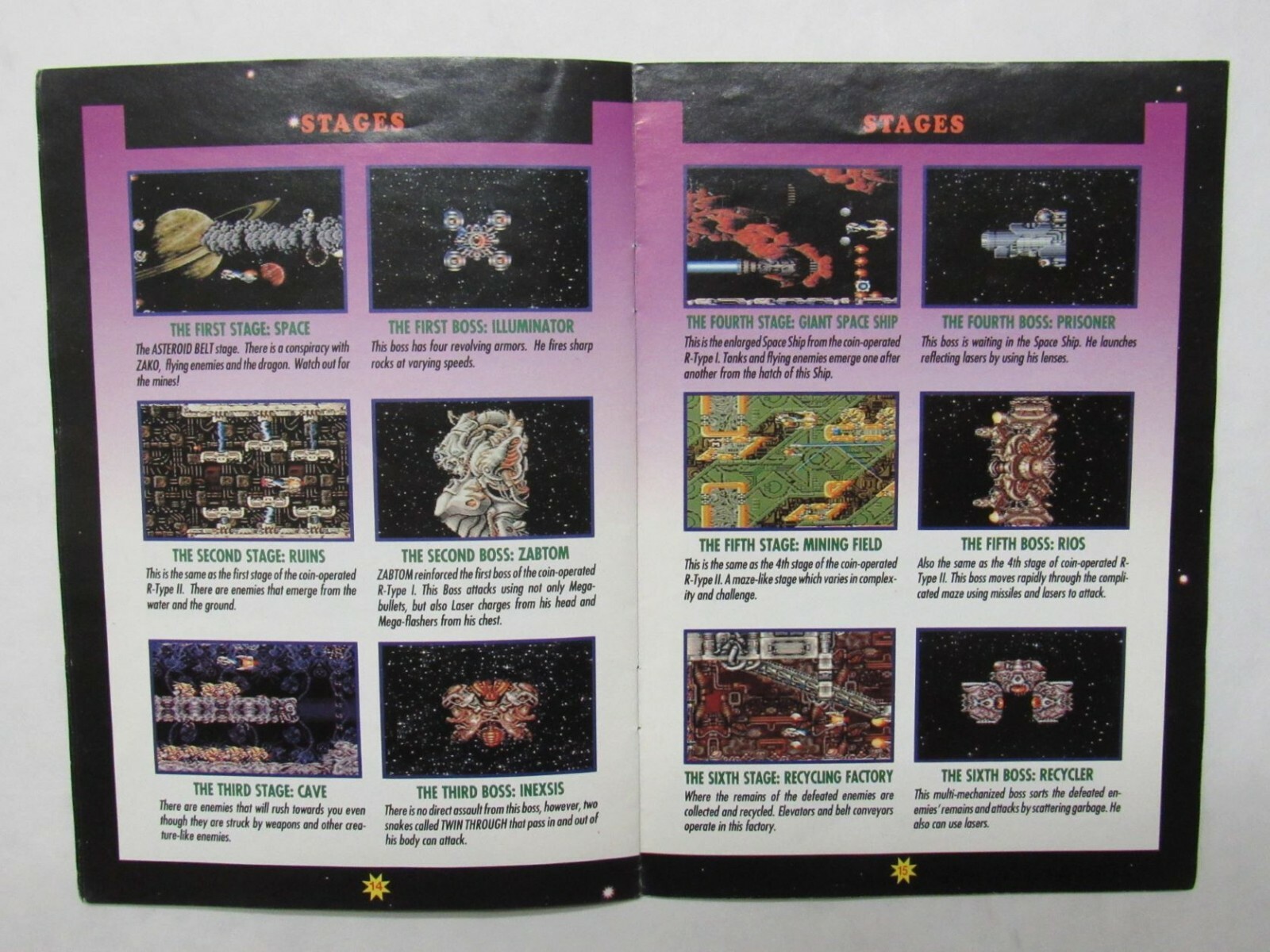 SUPER R-TYPE Manual, no game SNES SUPER NINTENDO