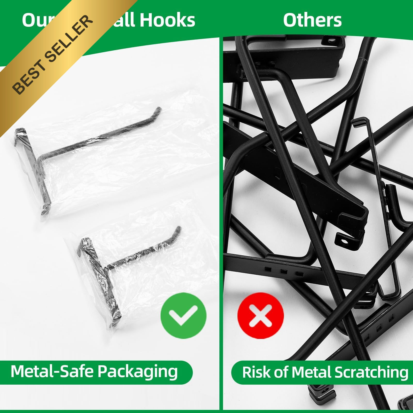 8 Inch Gridwall Hooks 40 Pack Black Grid Panel Display Hanging Storage Hardware