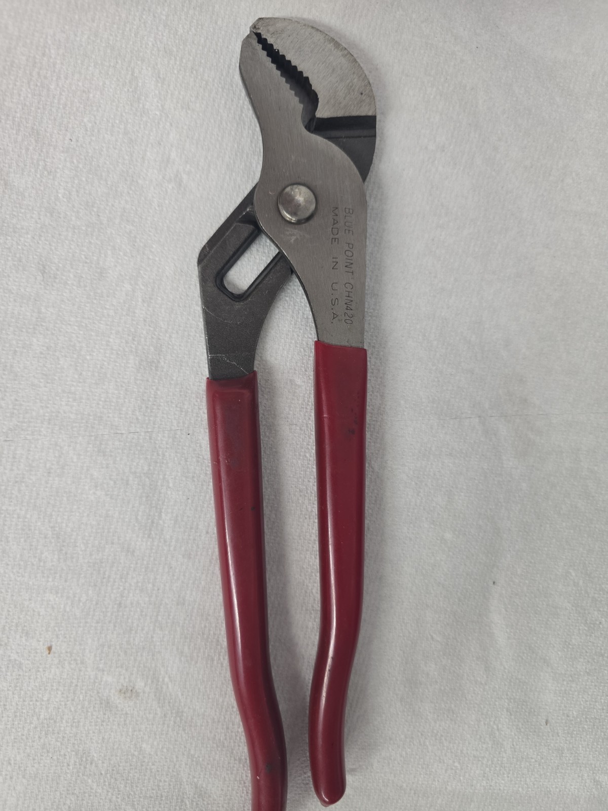 Blue Point Tools CHN 420 10” Slip Joint Pliers Red Handle USA