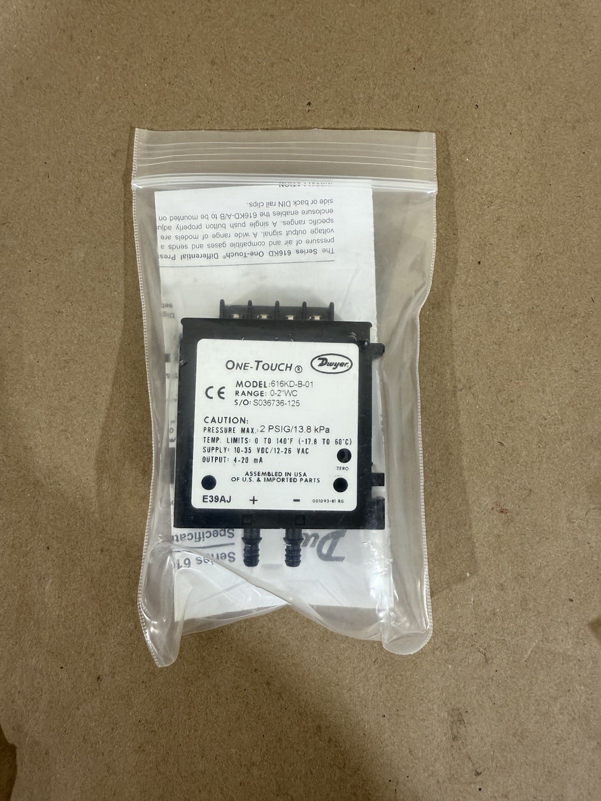 DWYER 616KD-B-01 / 616KDB01 (BRAND NEW)