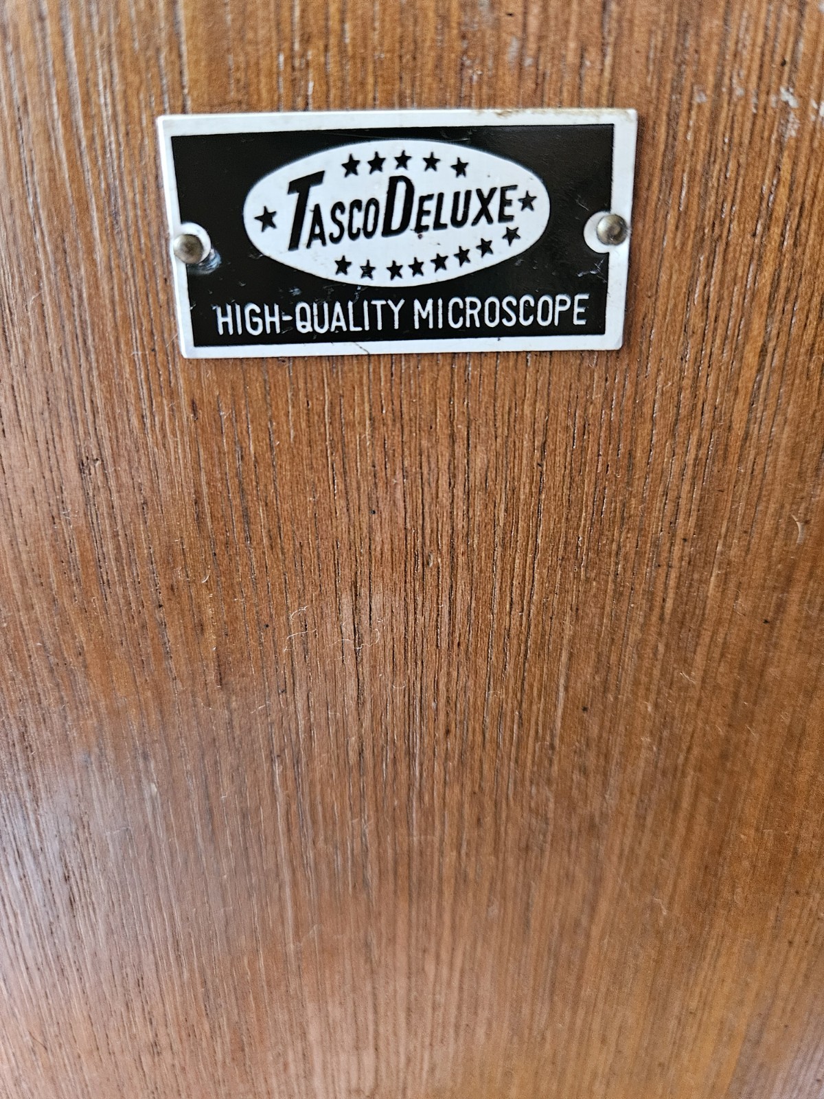 Tasco Deluxe High Quality  Microscope In Original Box  Wooden. Made In Japan.