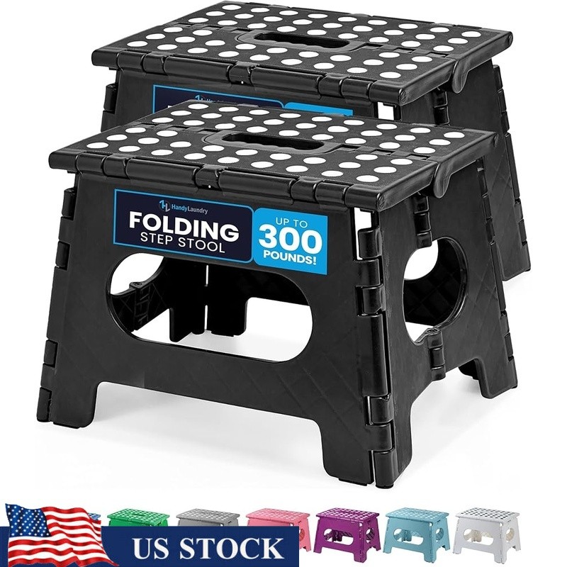 Folding Step Stool Lightweight Portable Non Slip Safety Easy Storage Home New
