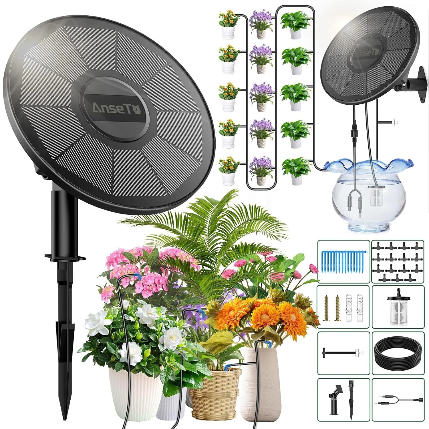 Solar Irrigation System Integrated Irrigation Controller with 2200 mAh Battery