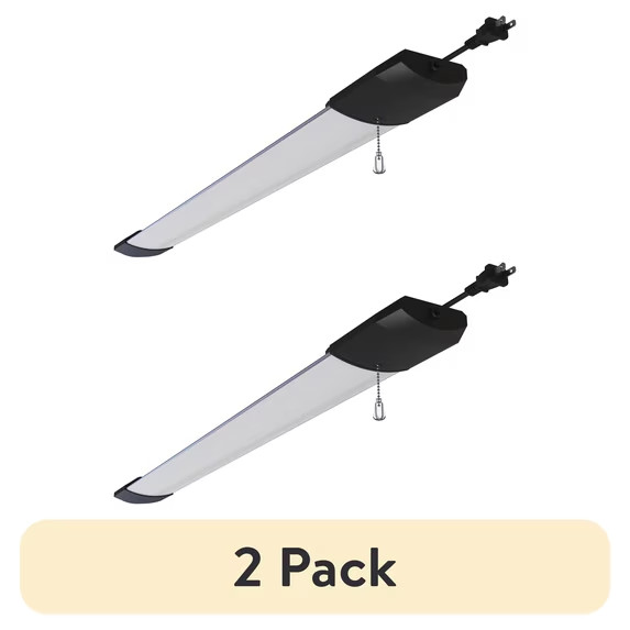 (2 pack) Hyper Tough 5500 Lumen 4ft Linkable LED Shop Light