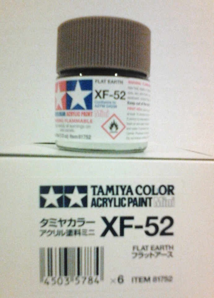 Tamiya acrylic paint XF-52 Flat Earth. 10ml Mini.