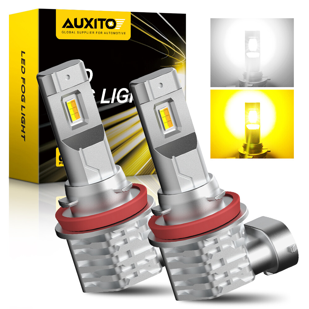 H11 H8 White/golden Yellow LED Fog Light Bulb Dual Color Switchback Strobe Flash