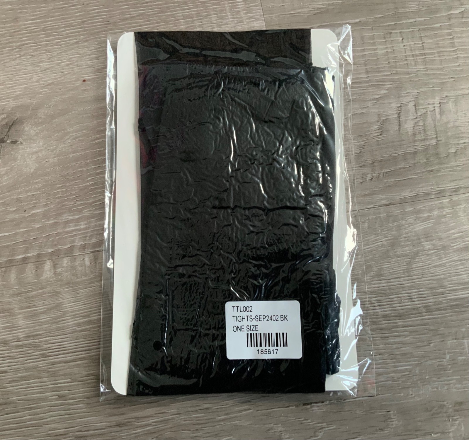one size black small logo sheer tights