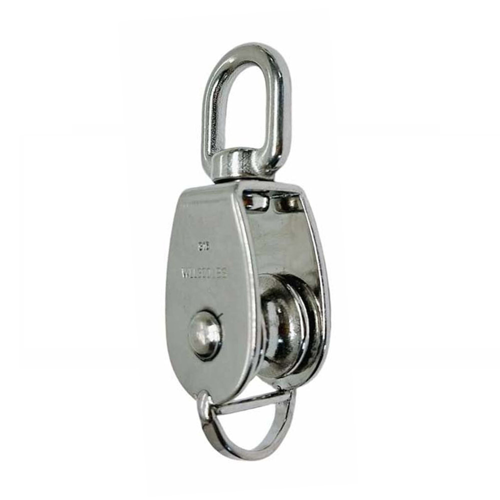 1'' Marine Stainless Steel 316 SINGLE Pulley w/ Swivel Eye Hoist Lift 300Lbs