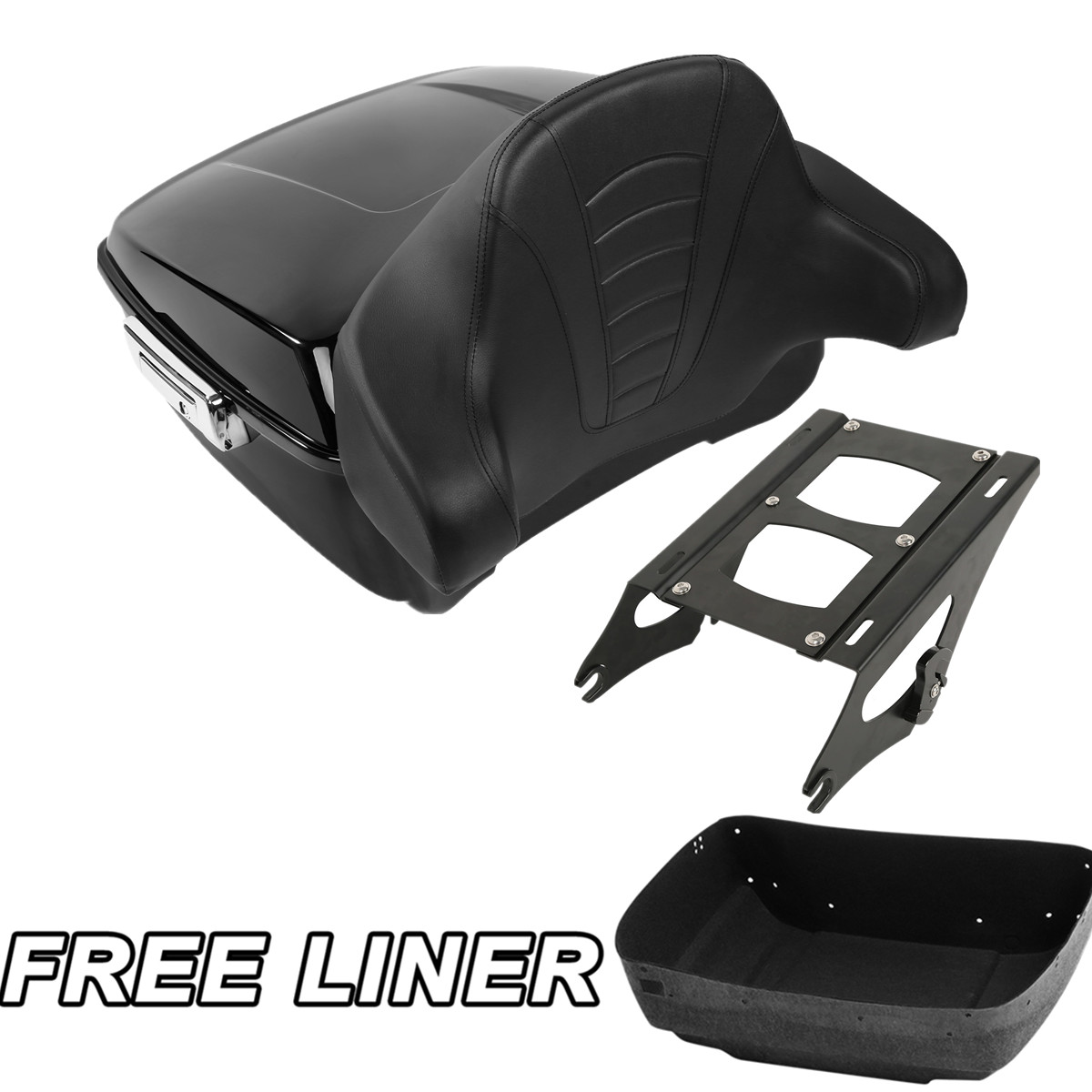 King Trunk Backrest Pad Mount Rack Fit For Harley Road Glide King 2014-2026 2024